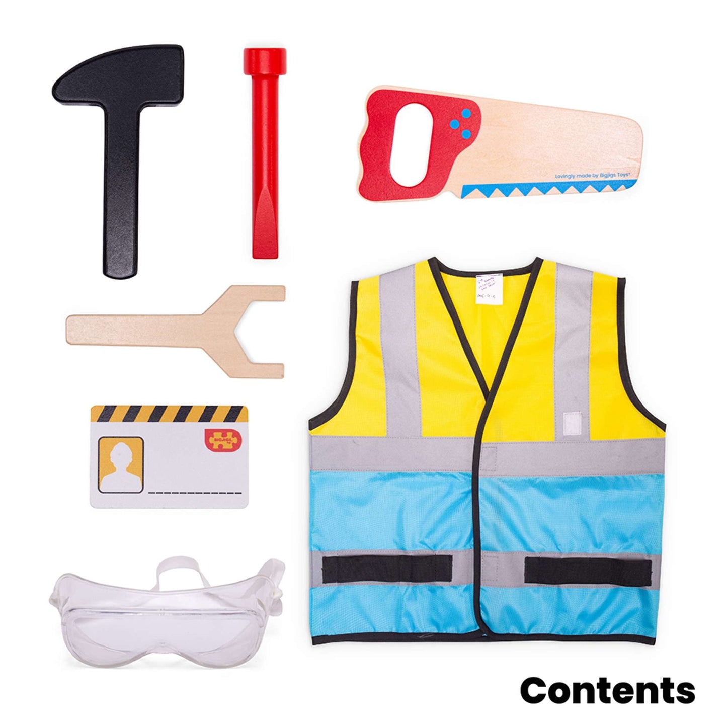 Builder Dress Up (Without Helmet) - Toby Tiger UK