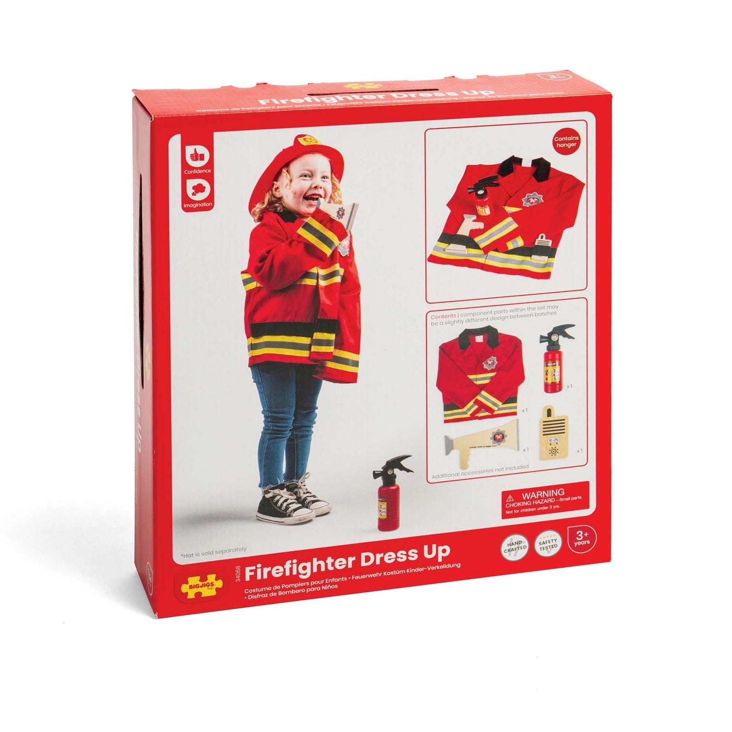 Firefighter Dress Up (Without Helmet) - Toby Tiger UK