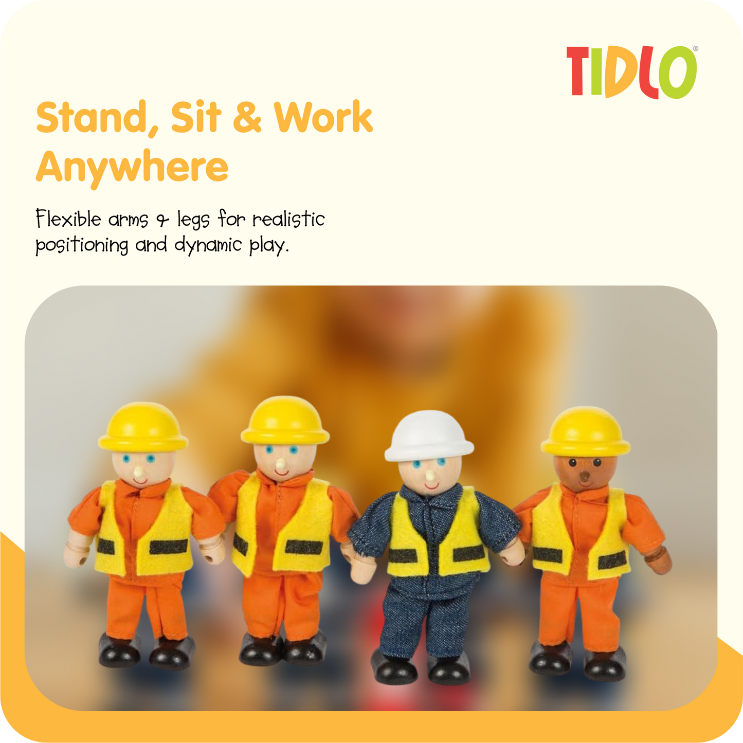 Figurines de construction en bois