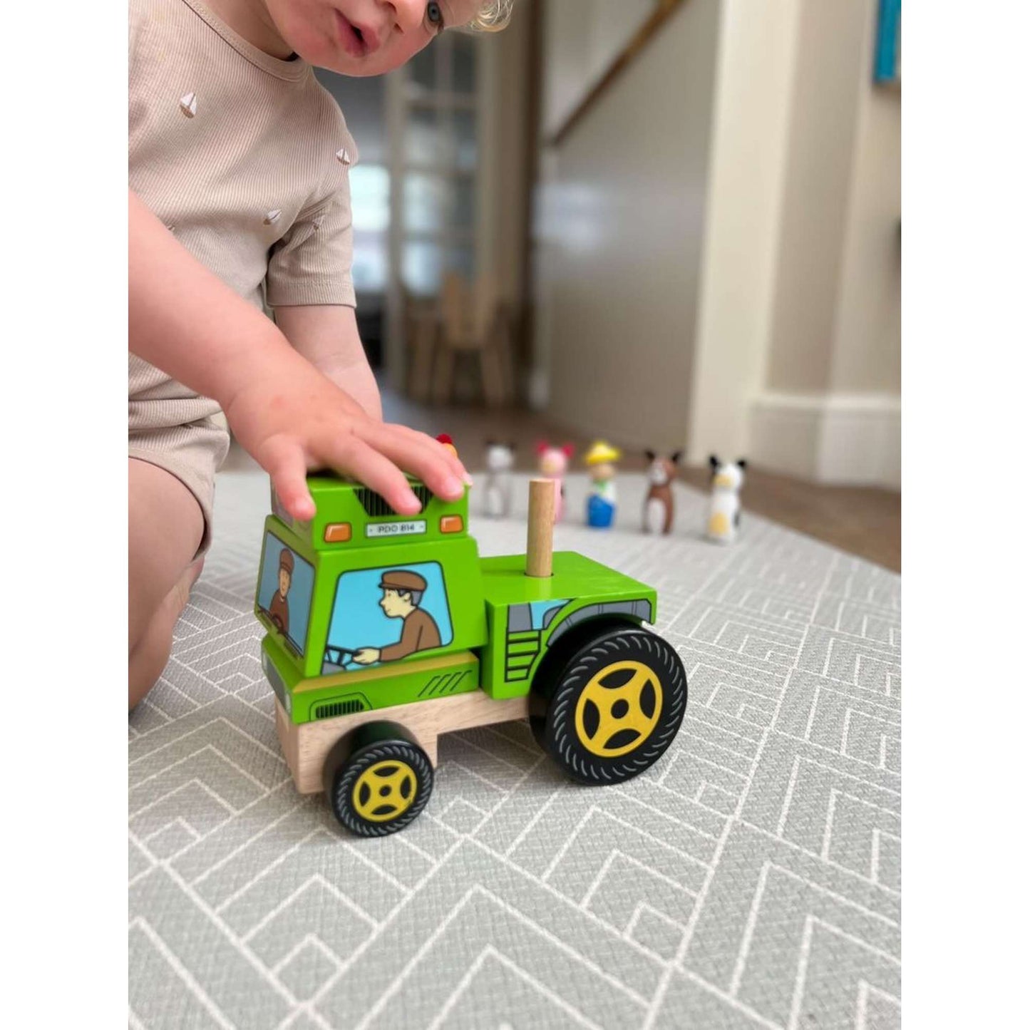 Stacking Tractor Toy - Toby Tiger UK