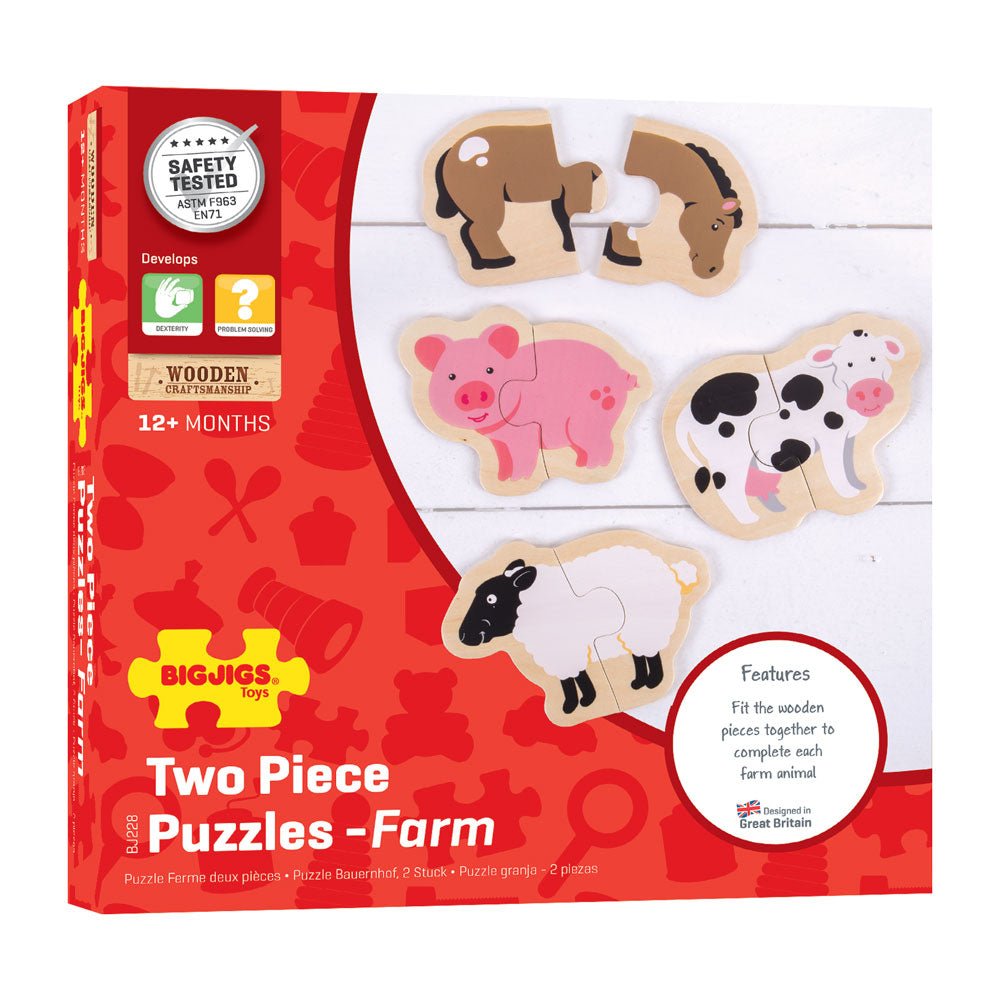 Two Piece Puzzles (Farm) - Toby Tiger