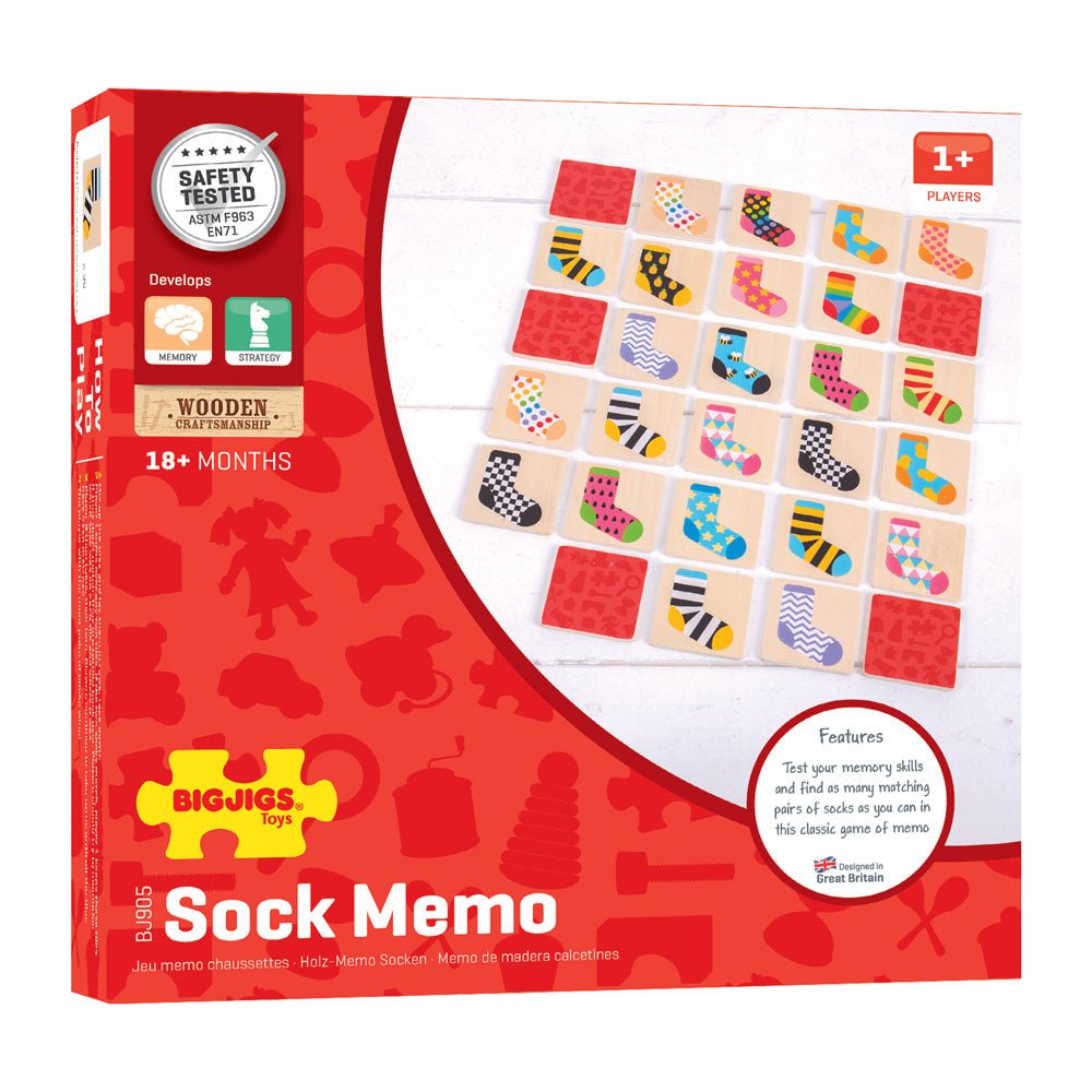 Sock Memory Game - Toby Tiger