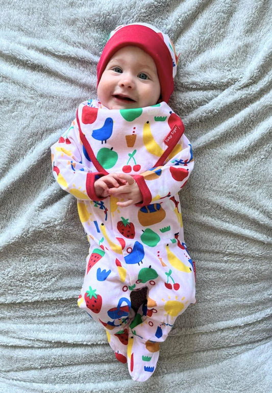 Organic Picnic Print Dribble Bib - Toby Tiger