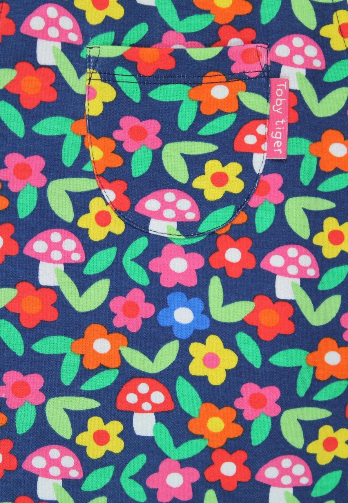 Organic Flower Print Dungarees - Toby Tiger UK