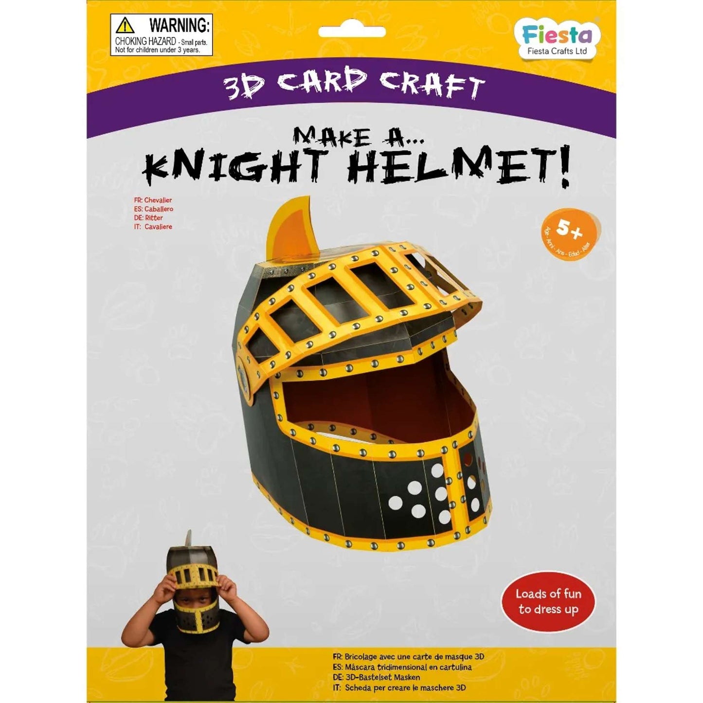 Knight 3D Mask Card Craft - Toby Tiger