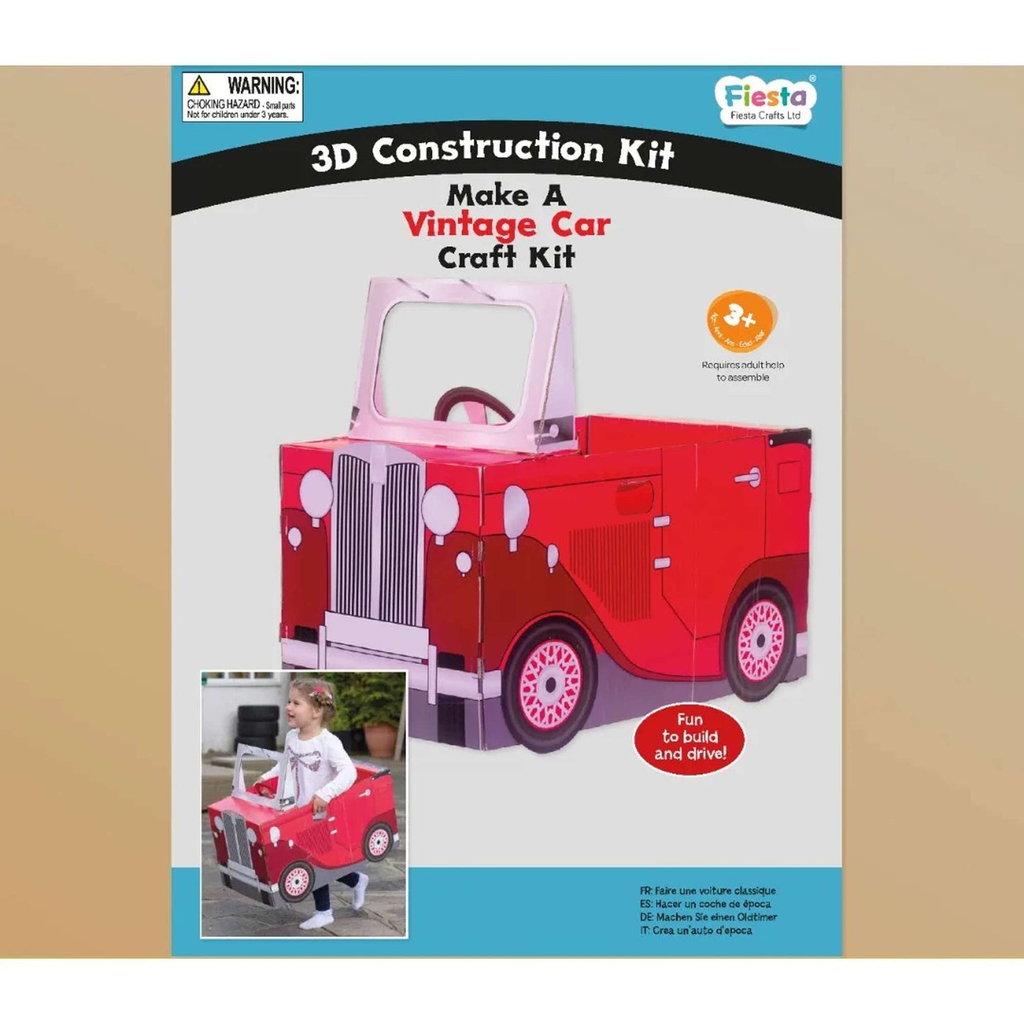 3D Construction Craft - Vintage Car - Toby Tiger