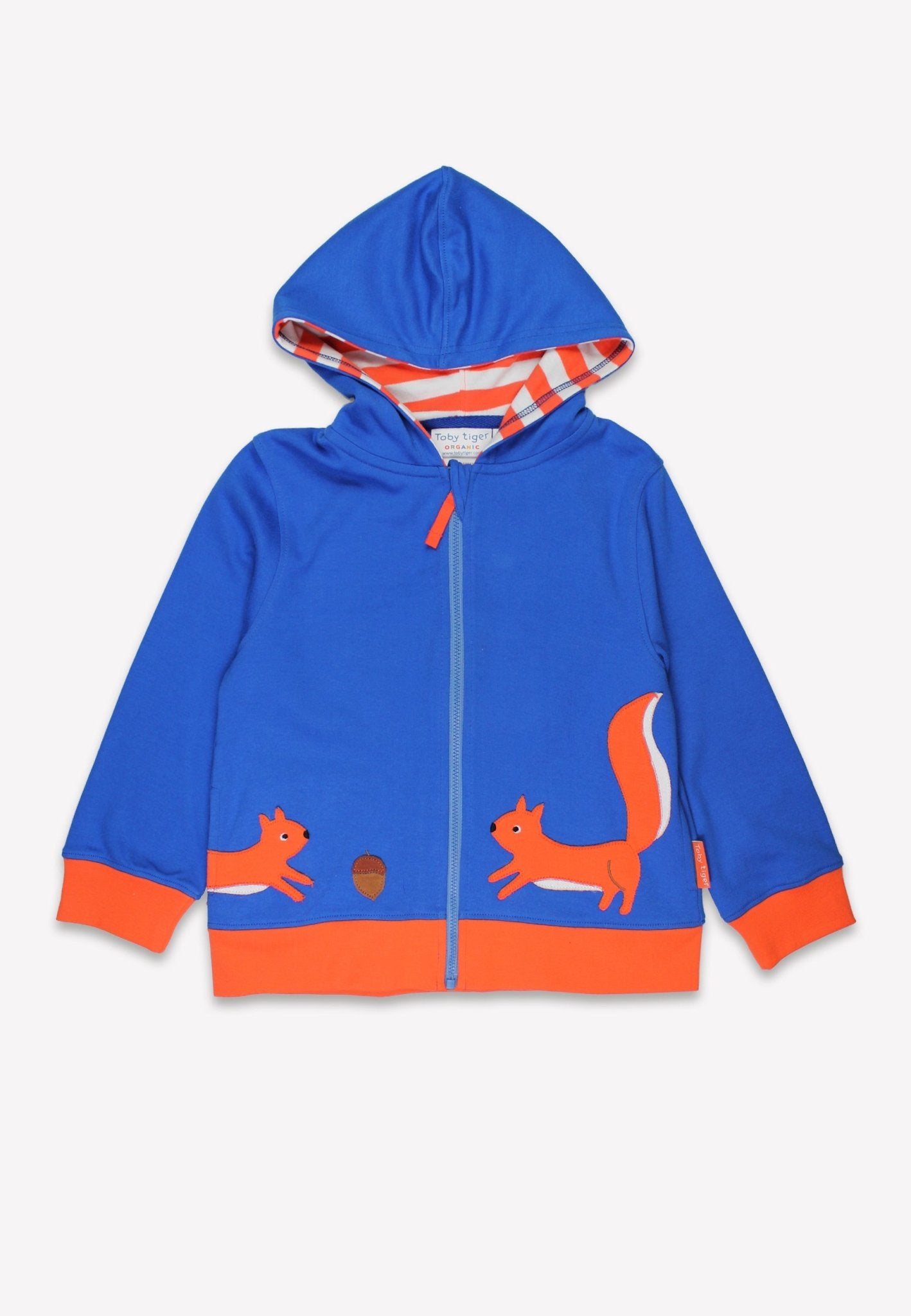Organic Squirrel Applique Hoodie - Toby Tiger