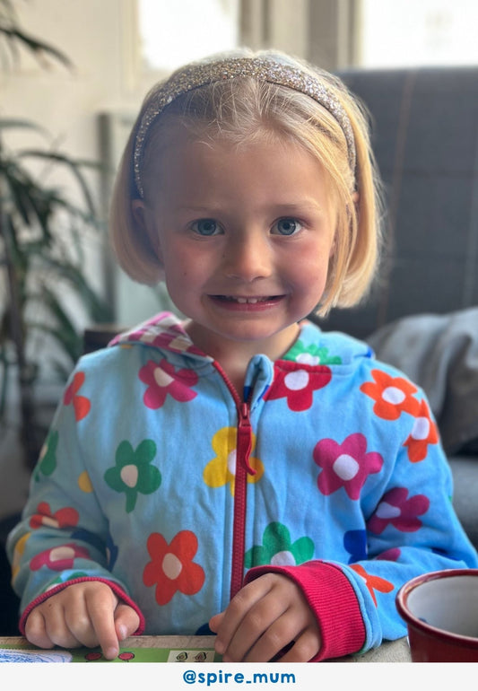 Organic Rainbow Bloom Print Hoodie - Toby Tiger