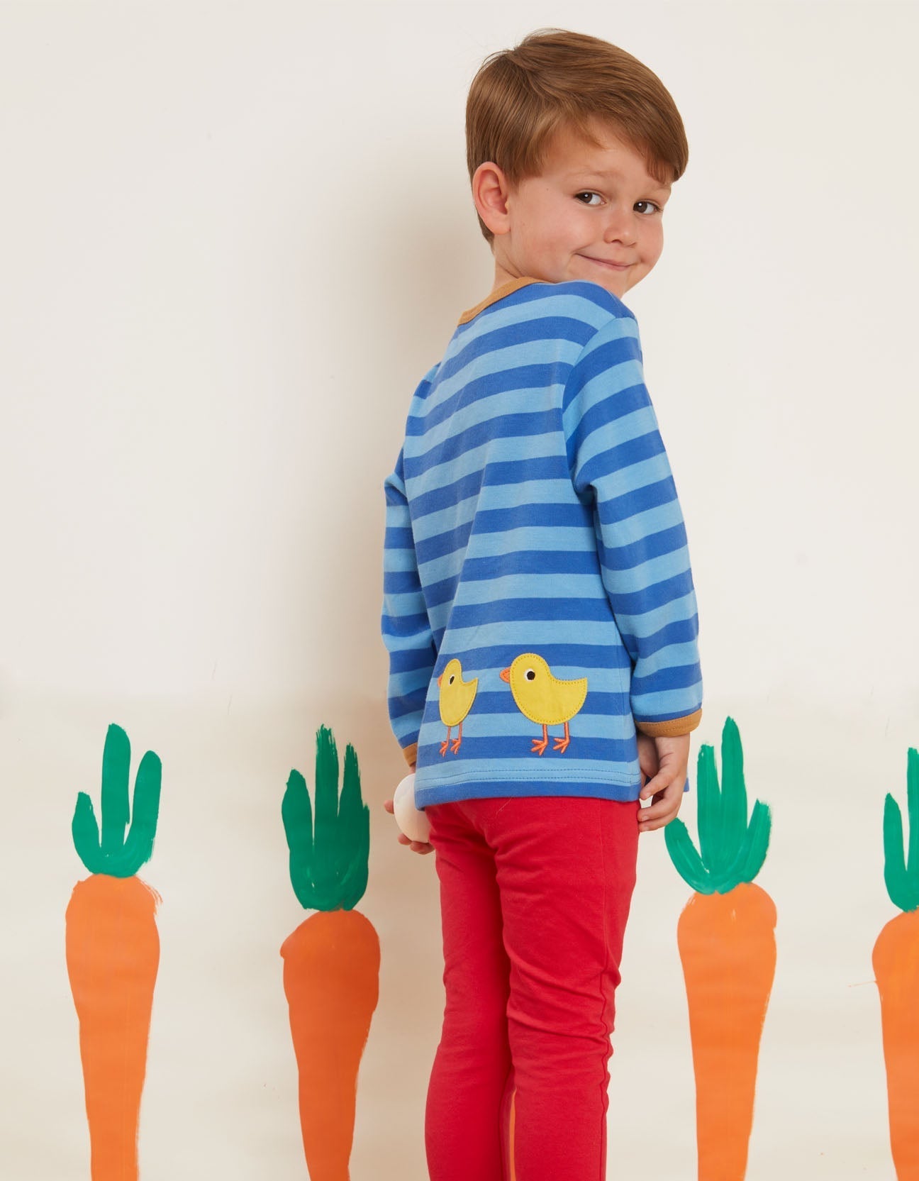 Organic Clucky Chicken Applique T-Shirt - Toby Tiger UK Retail
