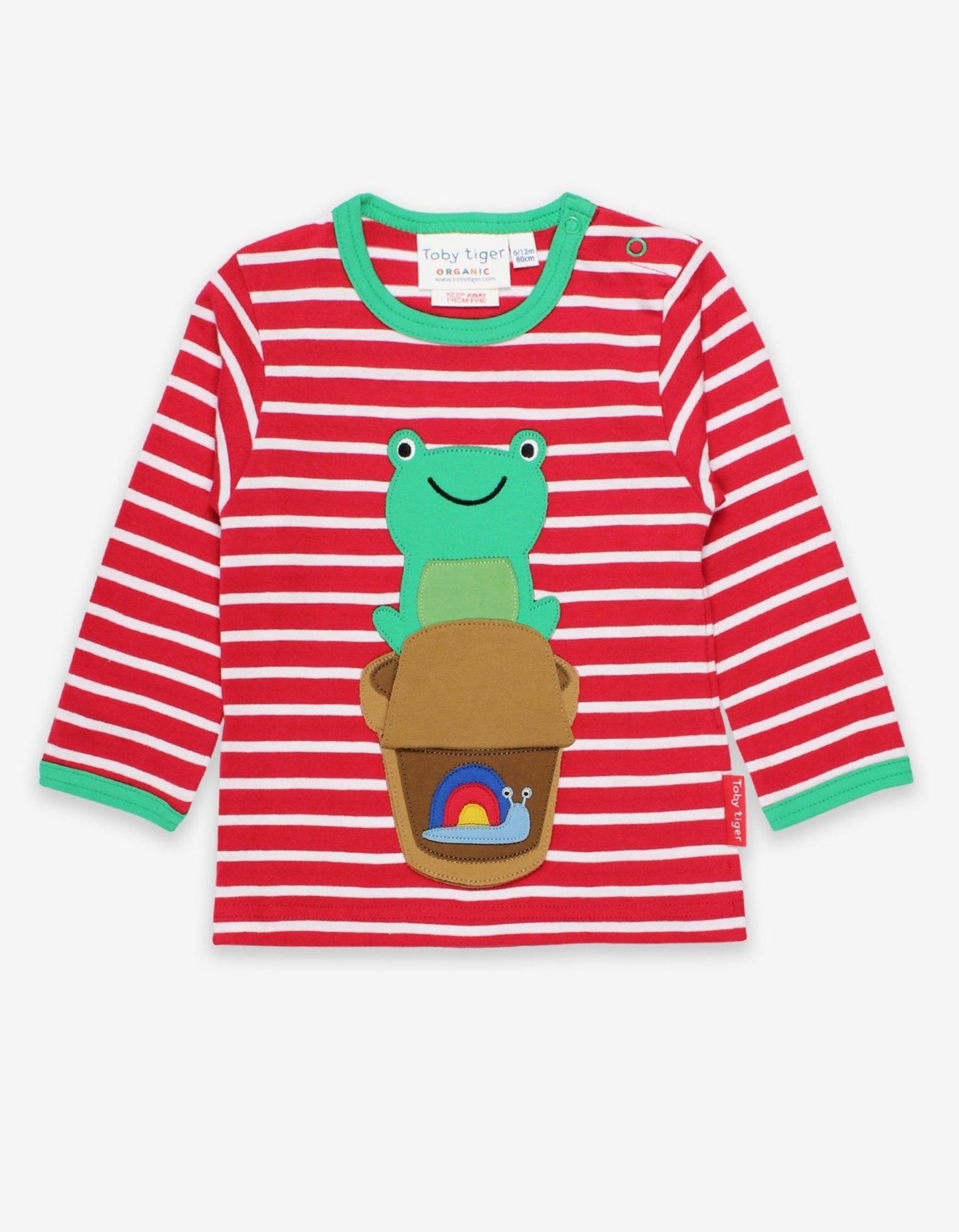 Organic Frog Applique T-Shirt - Toby Tiger UK Retail