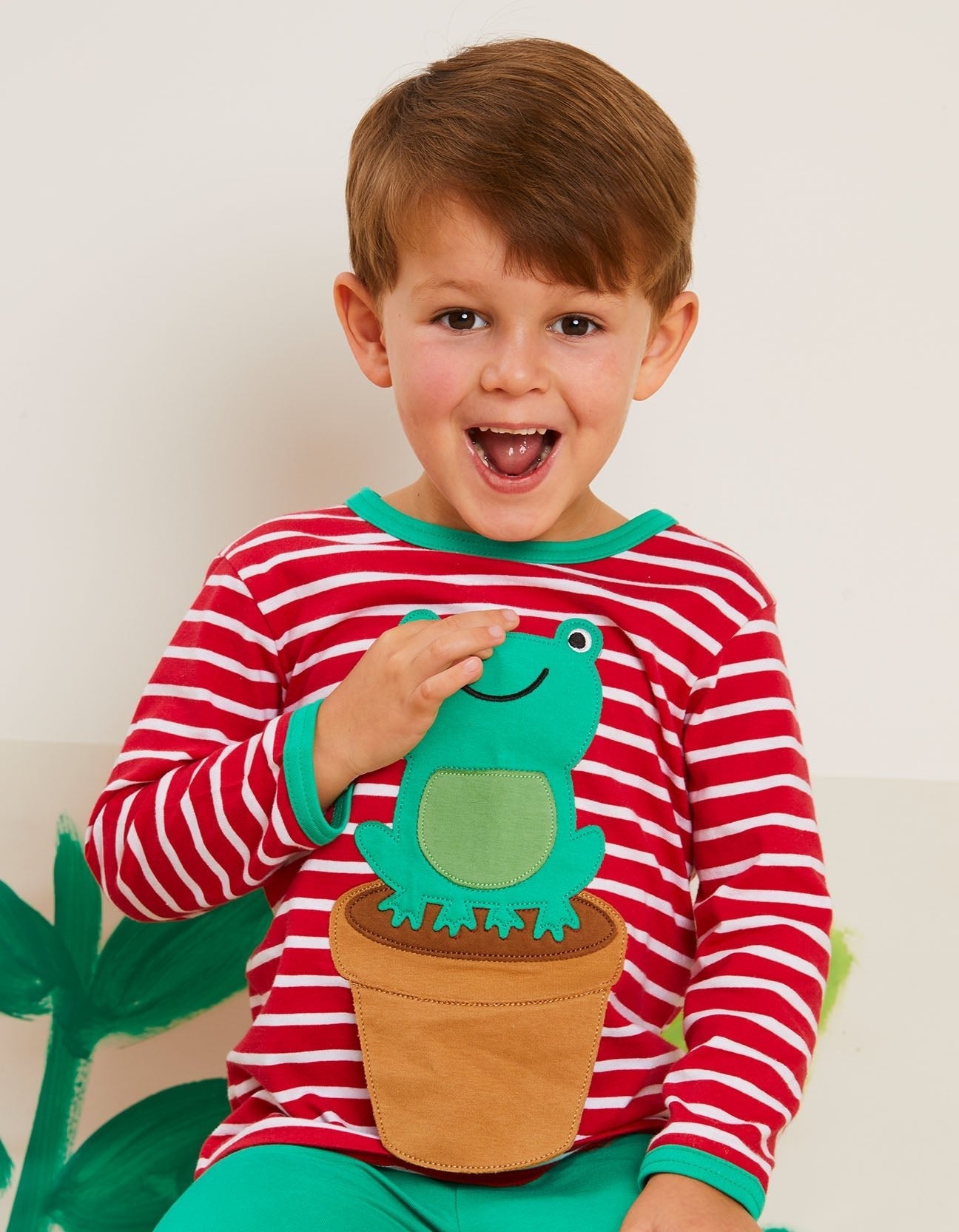 Organic Frog Applique T-Shirt - Toby Tiger UK Retail