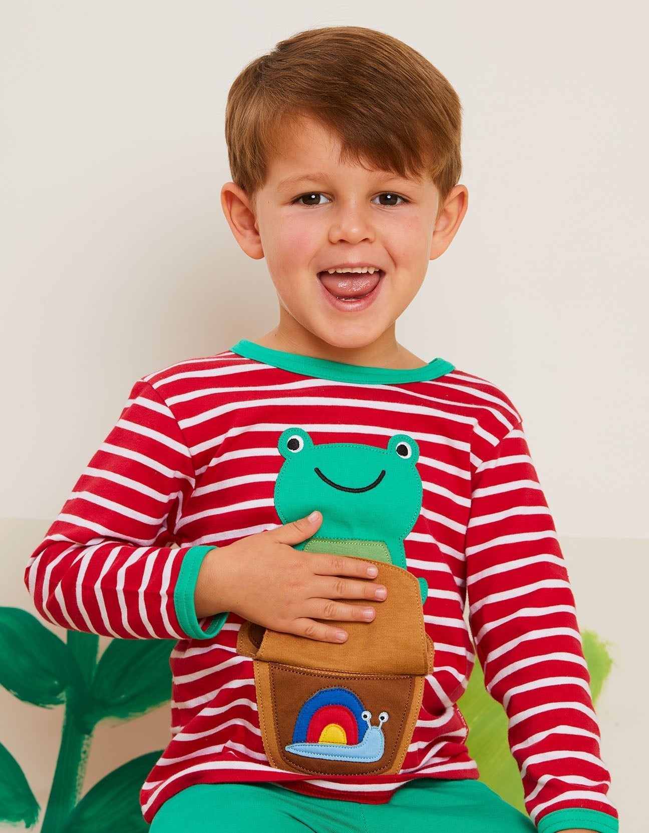 Organic Frog Applique T-Shirt - Toby Tiger UK Retail
