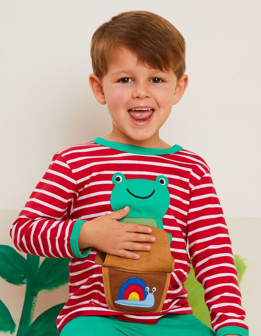 Organic Frog Applique T-Shirt - Toby Tiger UK Retail