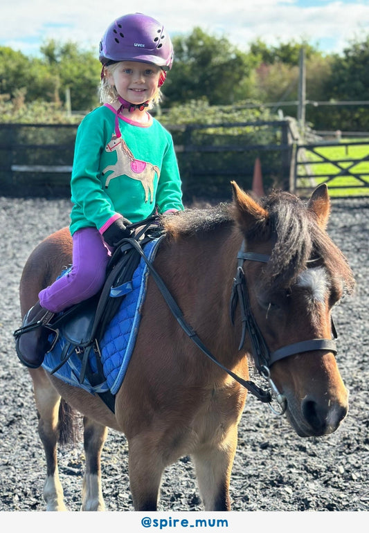 Organic Green Horse Applique Long Sleeved T-Shirt - Toby Tiger
