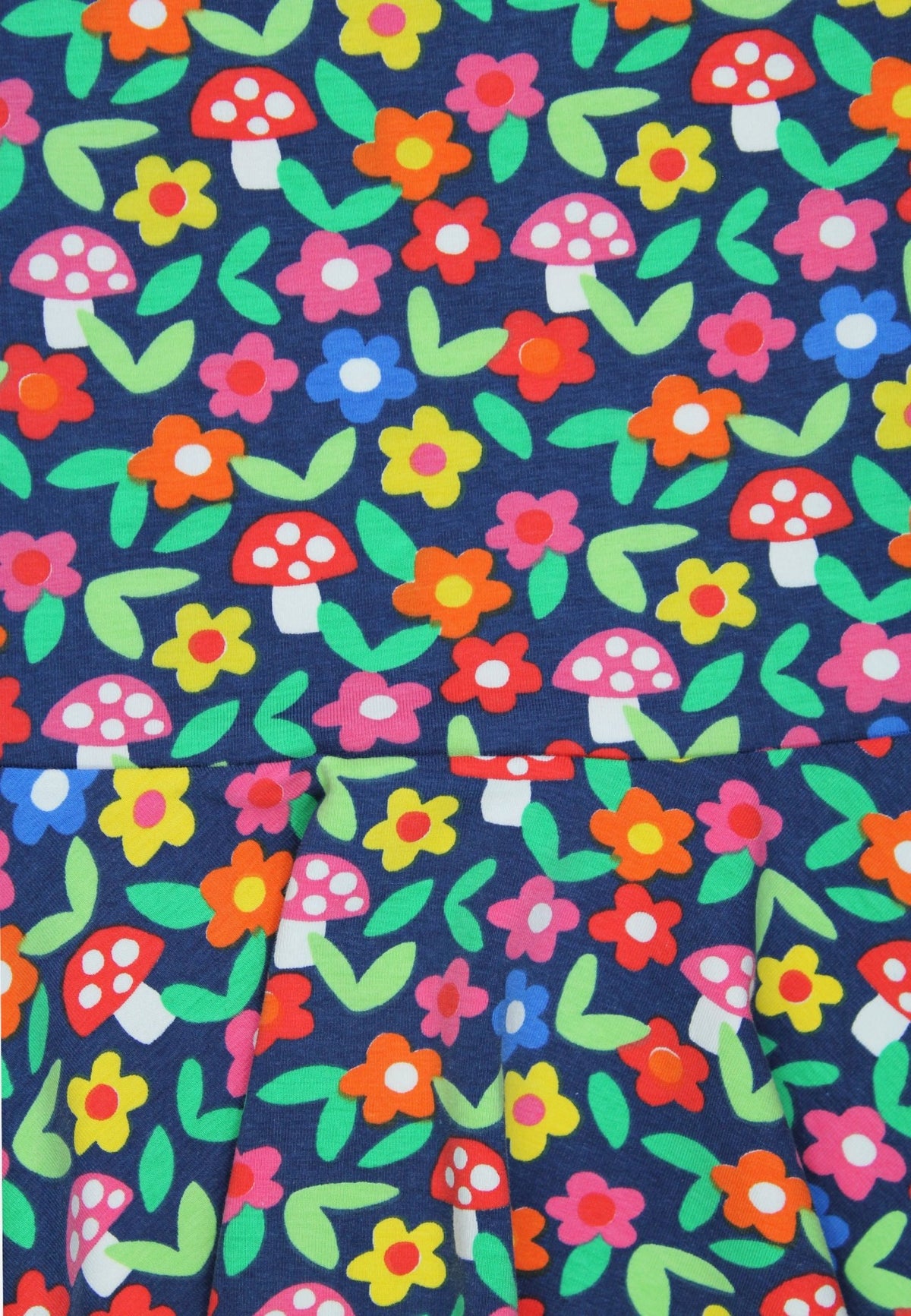 Organic Flower Print Skater Dress - Toby Tiger UK