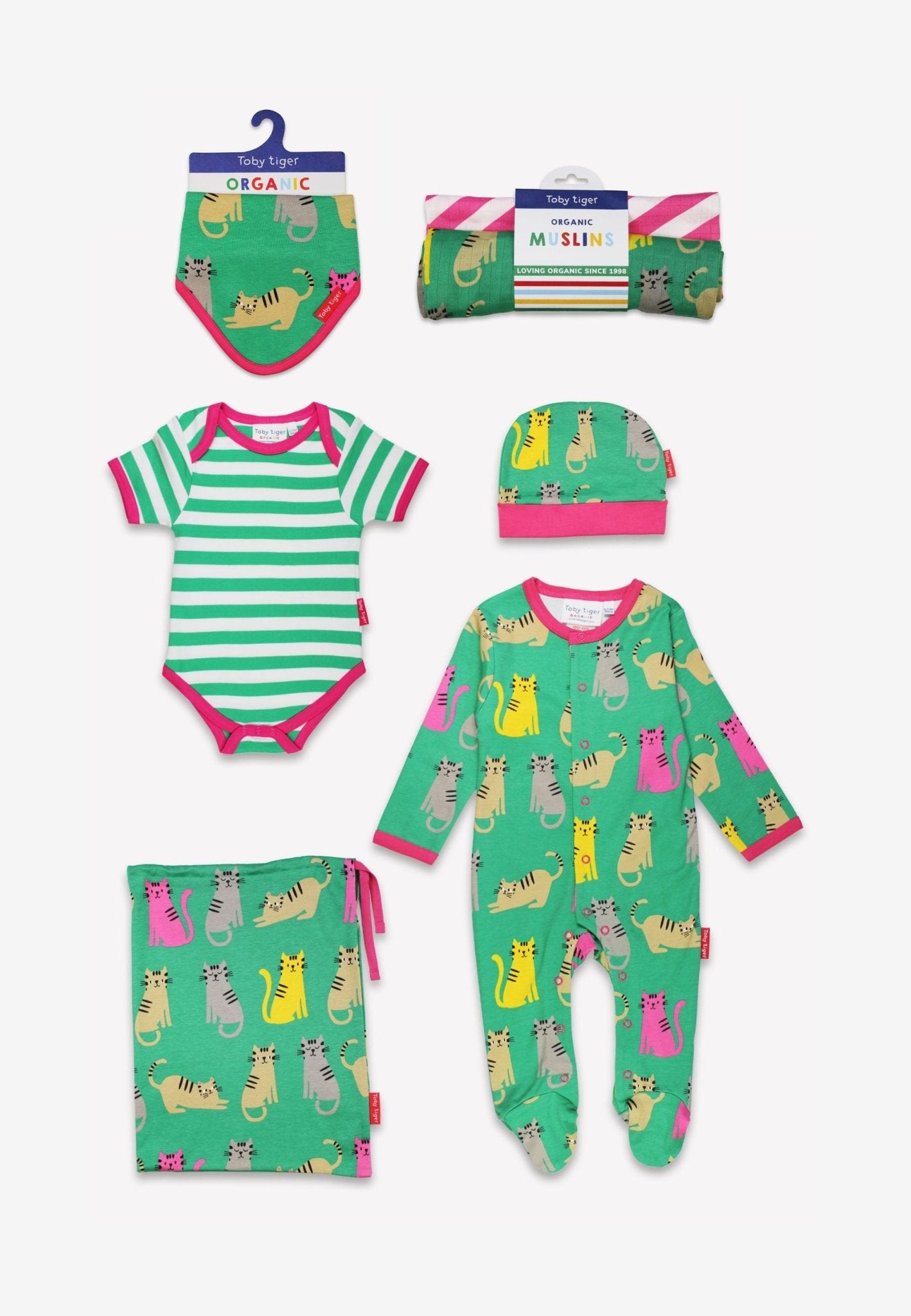 Organic Kitten Print Baby Bundle - Toby Tiger