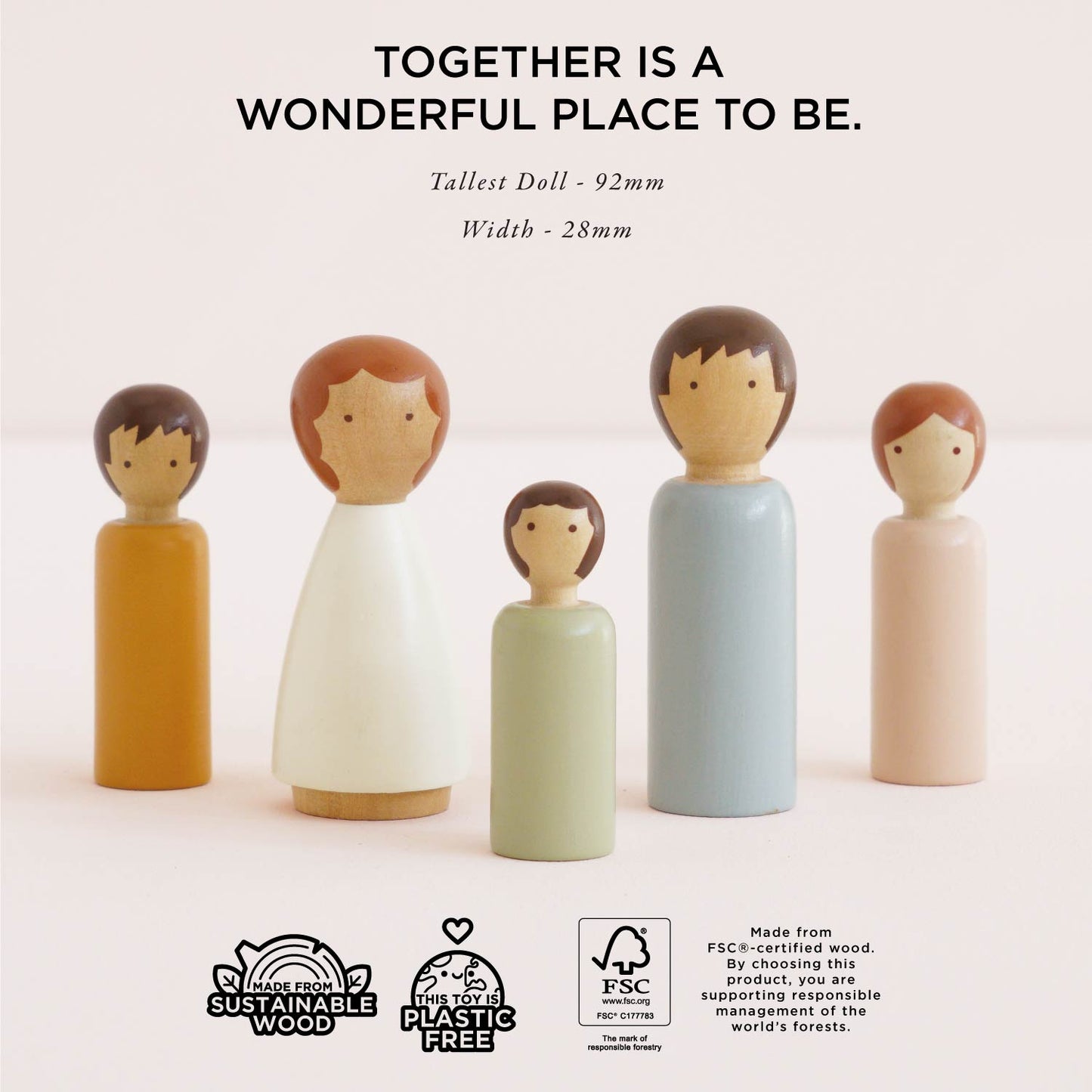 Dubois Wooden Family Dolls - Toby Tiger UK