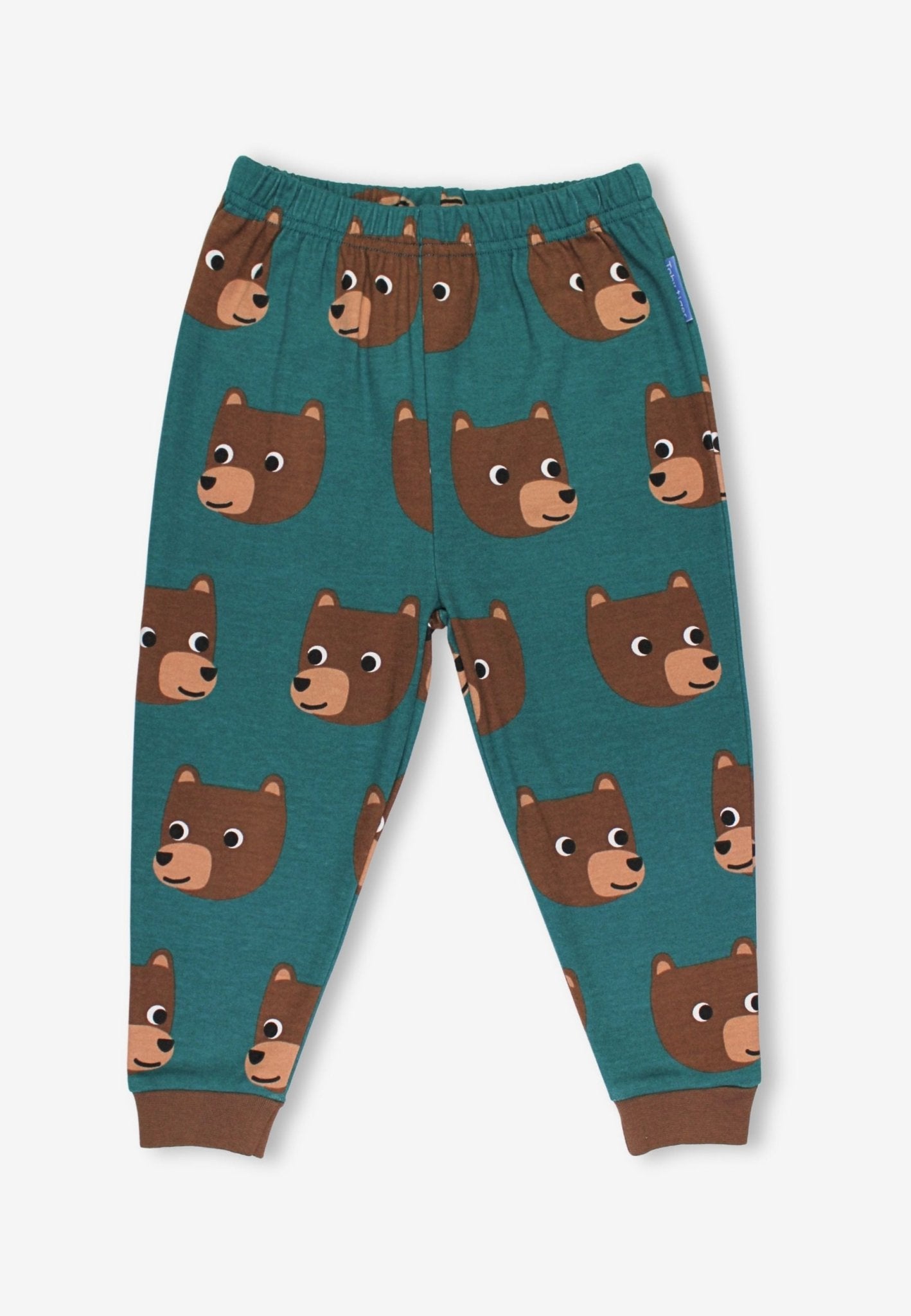 Organic Brown Bear Print Pyjamas - Toby Tiger