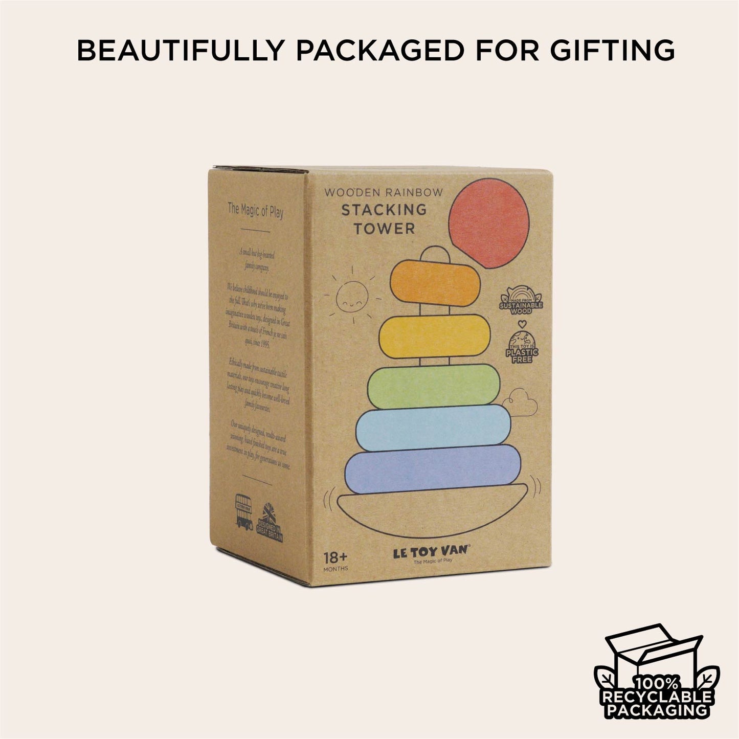 Rainbow Stacking Tower - Toby Tiger UK