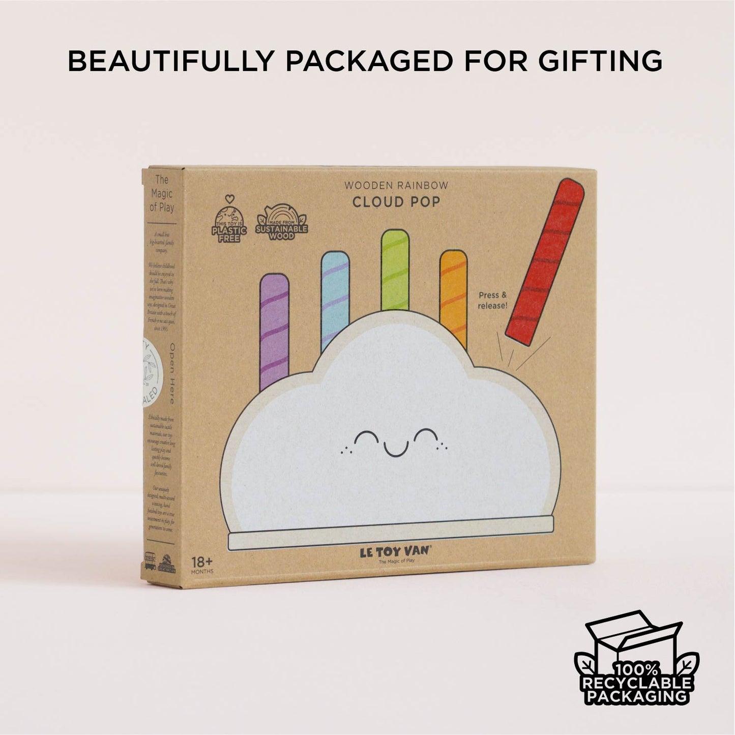 Rainbow Cloud Pop-up Toy - Toby Tiger UK