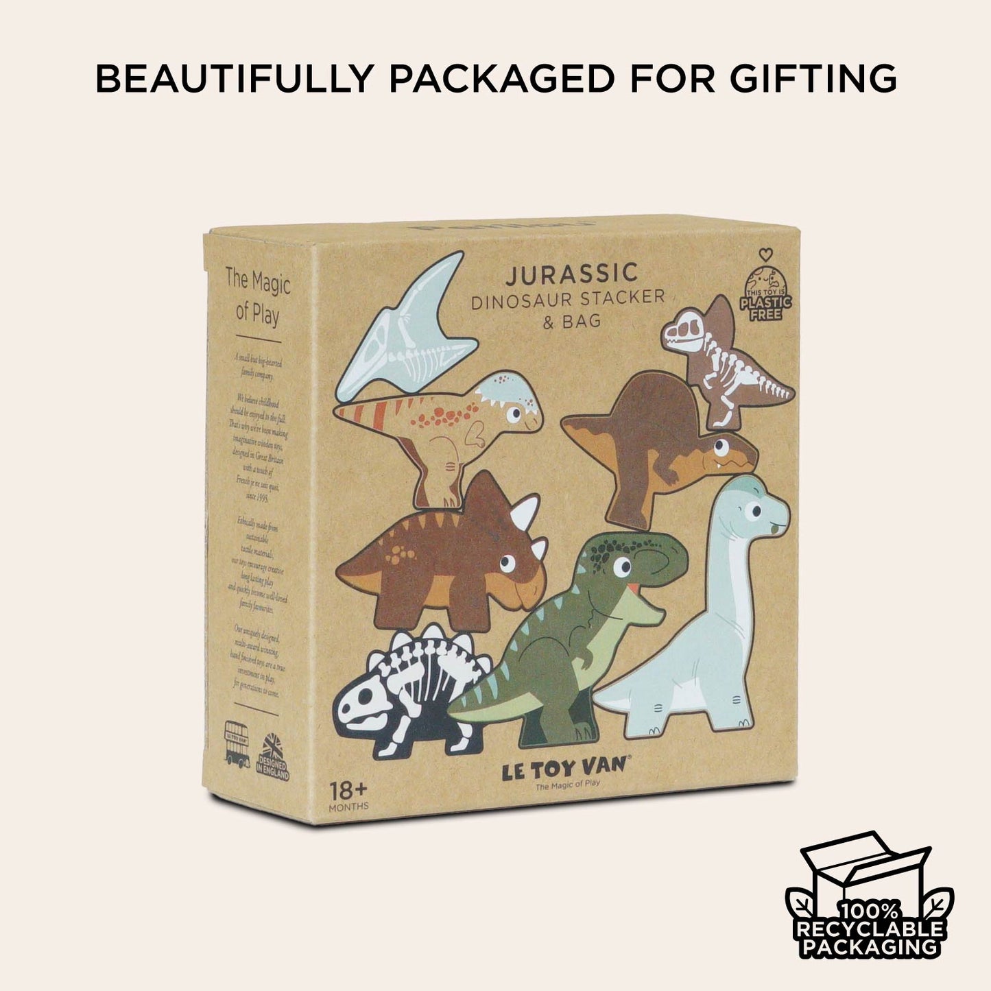Jurassic Stacking Dinosaurs & Bag - Toby Tiger UK