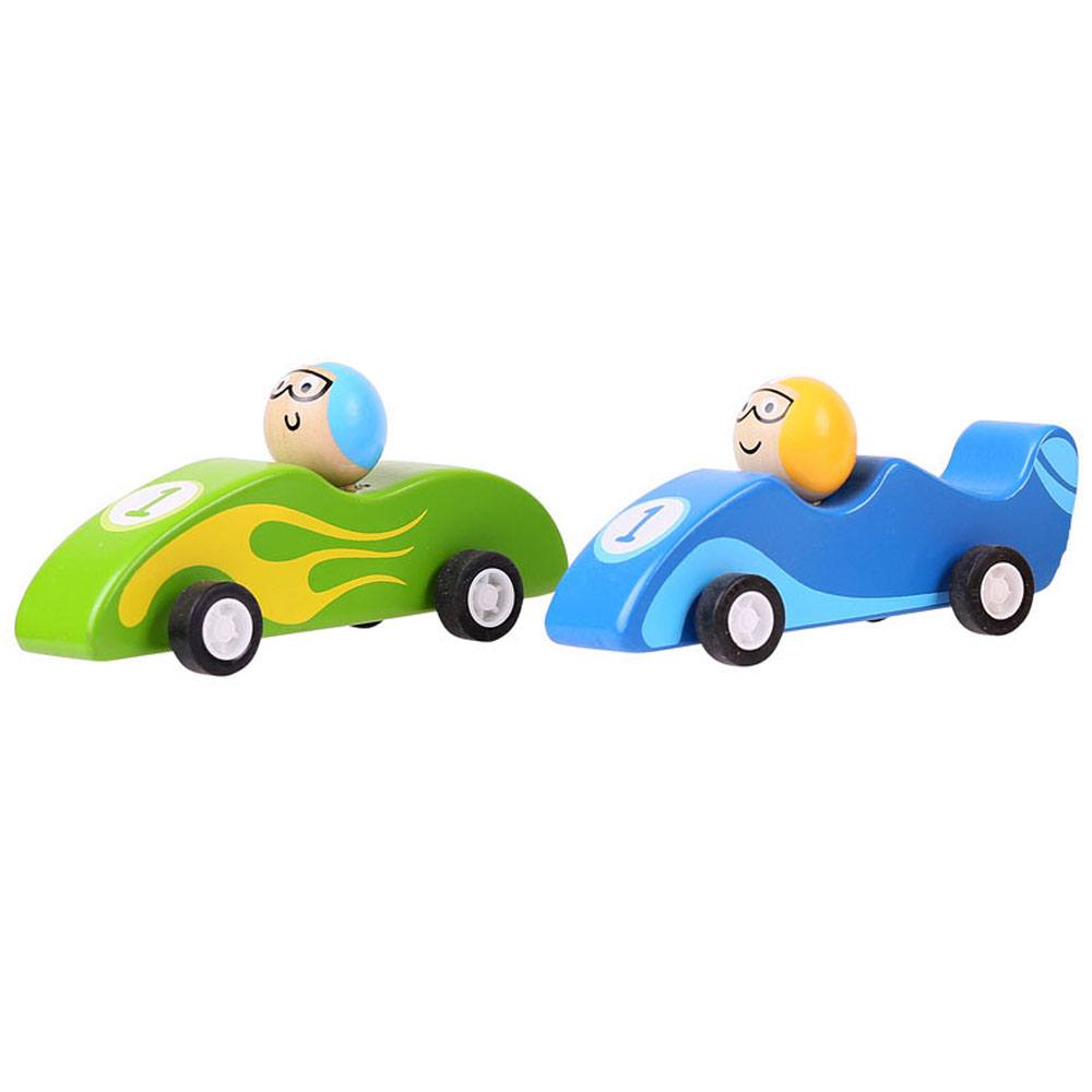Pull Back Racing Car (Pack of 2 - Green and Blue) - Toby Tiger