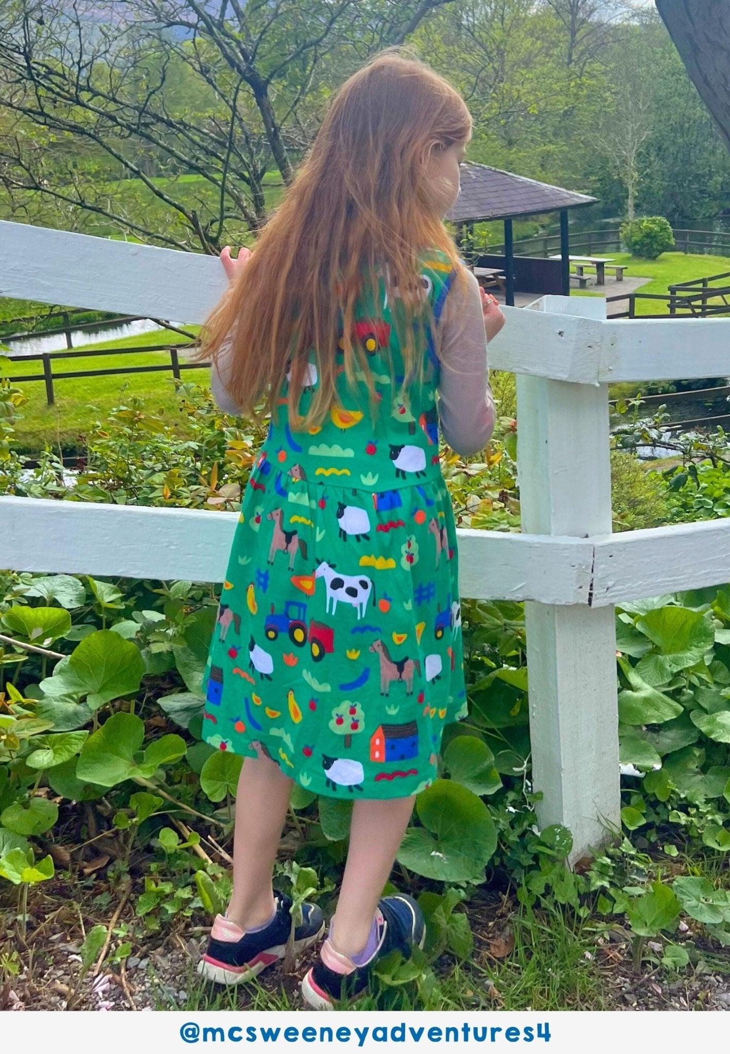 Organic Hillside Print Summer Dress - Toby Tiger