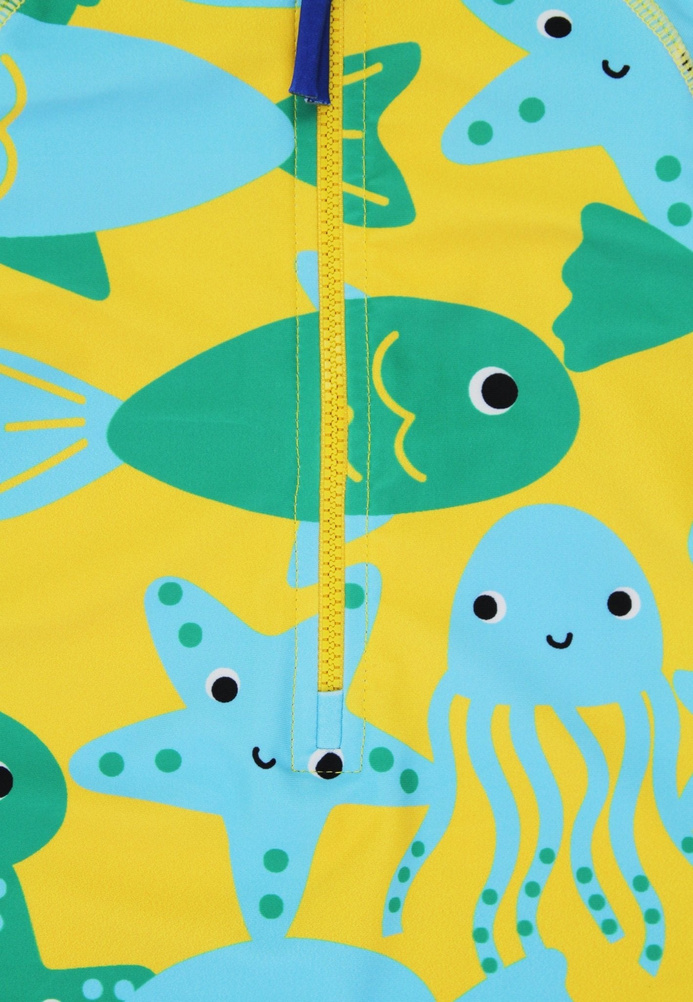 Under The Sea Print Baby Long - Sleeved Swimsuit - Toby Tiger