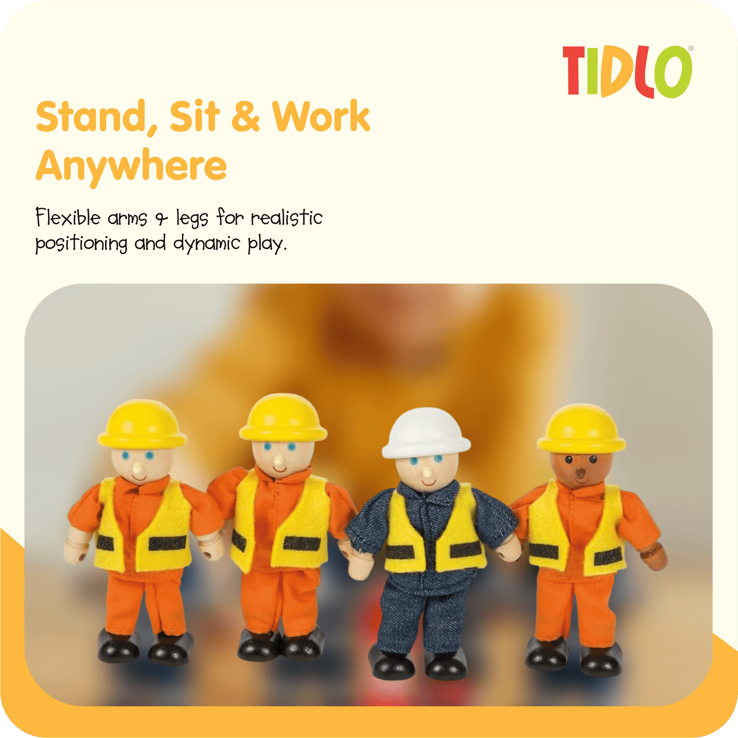 Wooden Builder Figures - Toby Tiger