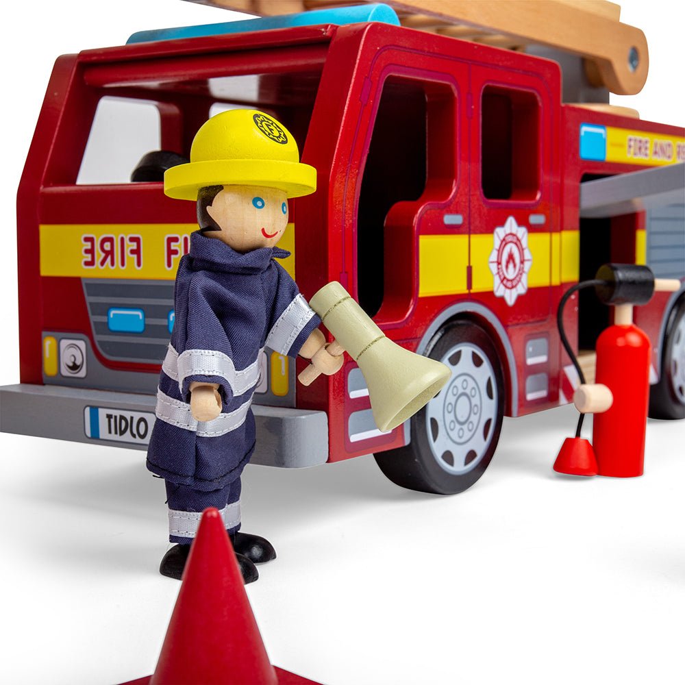 Tidlo Fire Station Toy Bundle - Toby Tiger