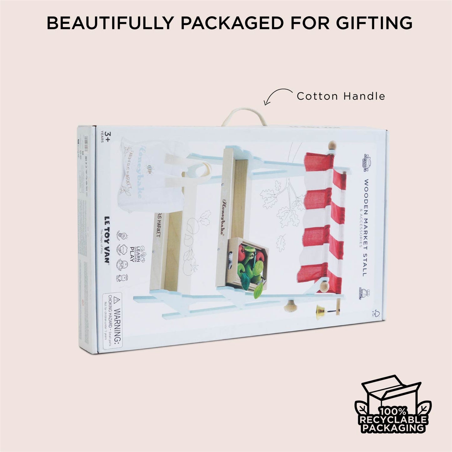 Wooden Market Stall & Fruit Play Food Crate - Toby Tiger