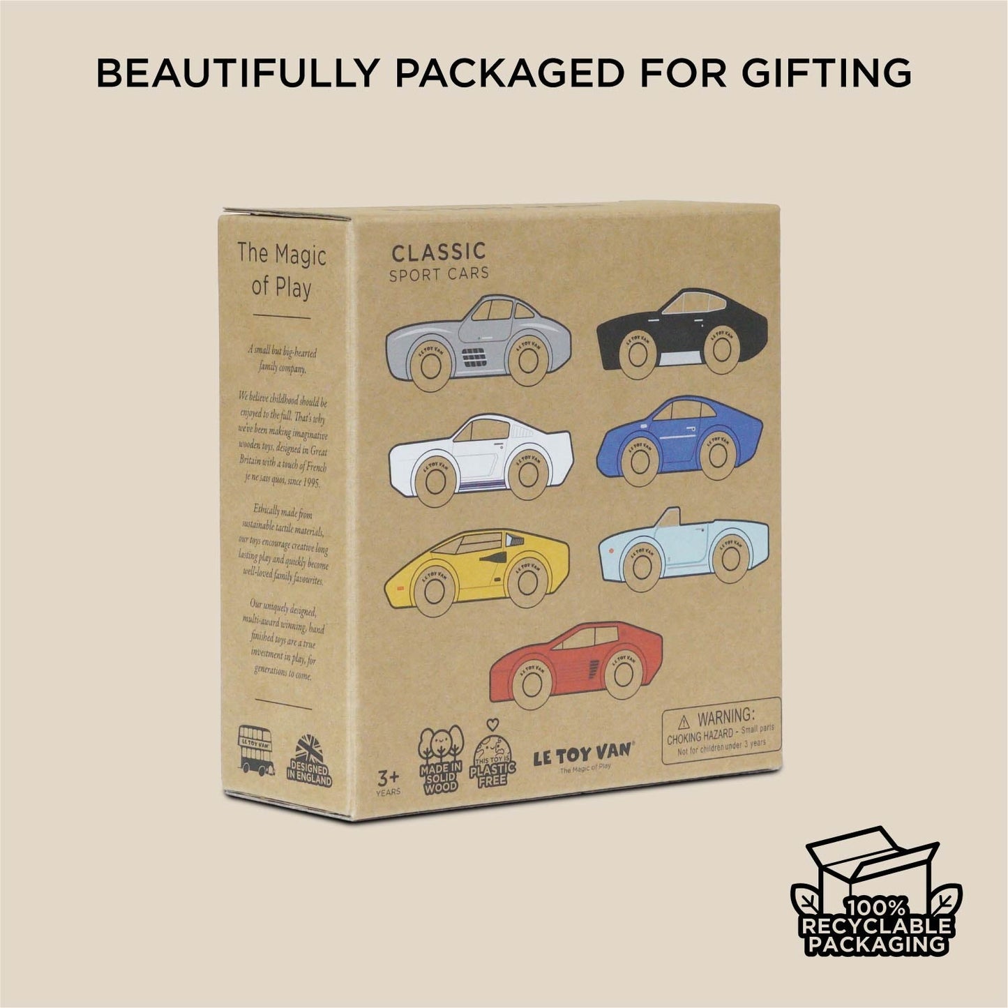 Classic Wooden Sports Car Gift Set - Toby Tiger UK