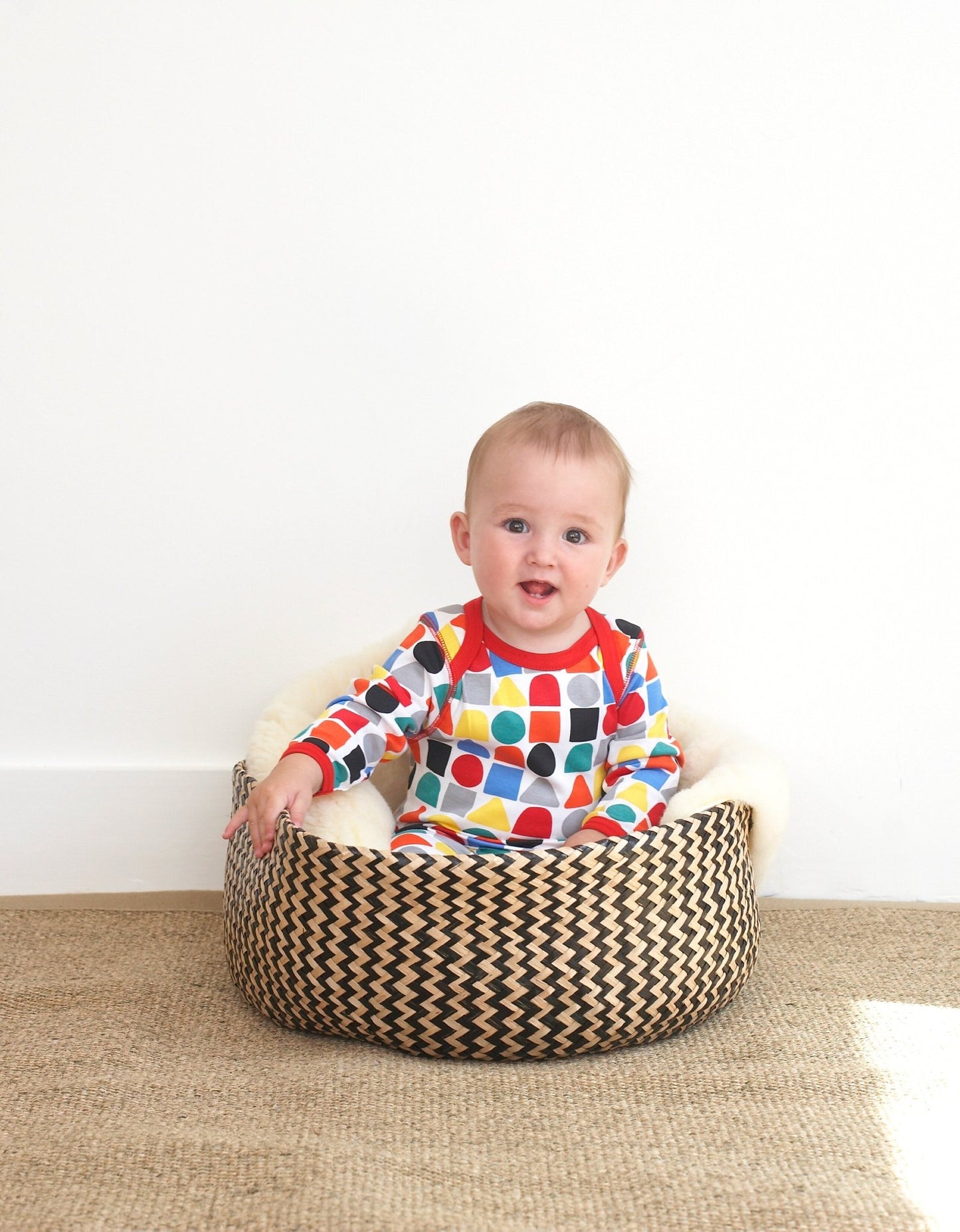 Organic Multi Building Block Print Sleepsuit - Toby Tiger