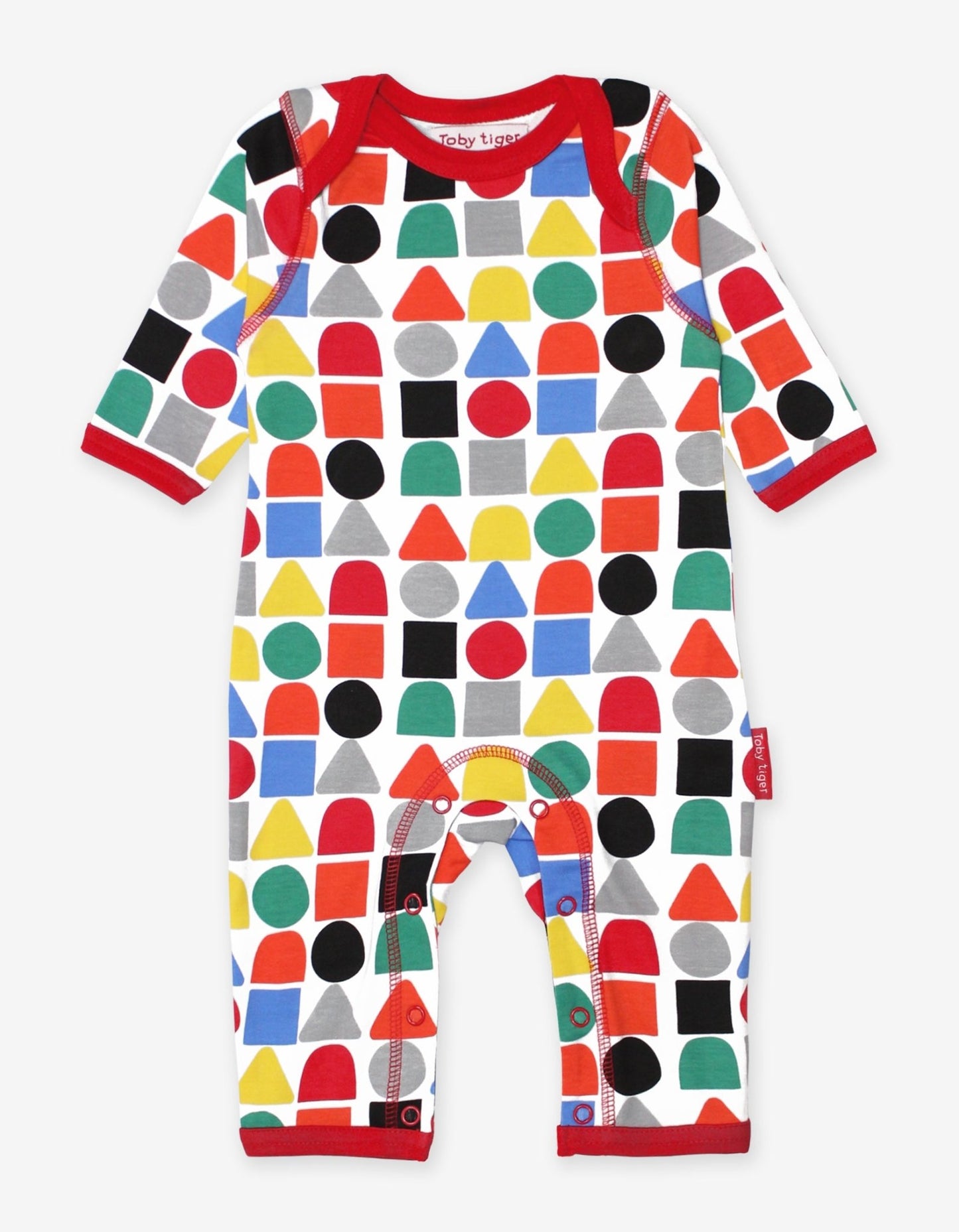 Organic Multi Building Block Print Sleepsuit - Toby Tiger