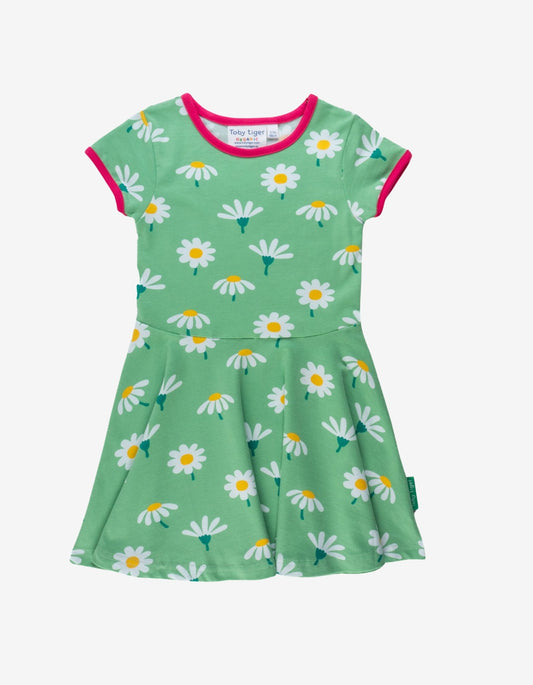 Organic Daisy Print Skater Dress