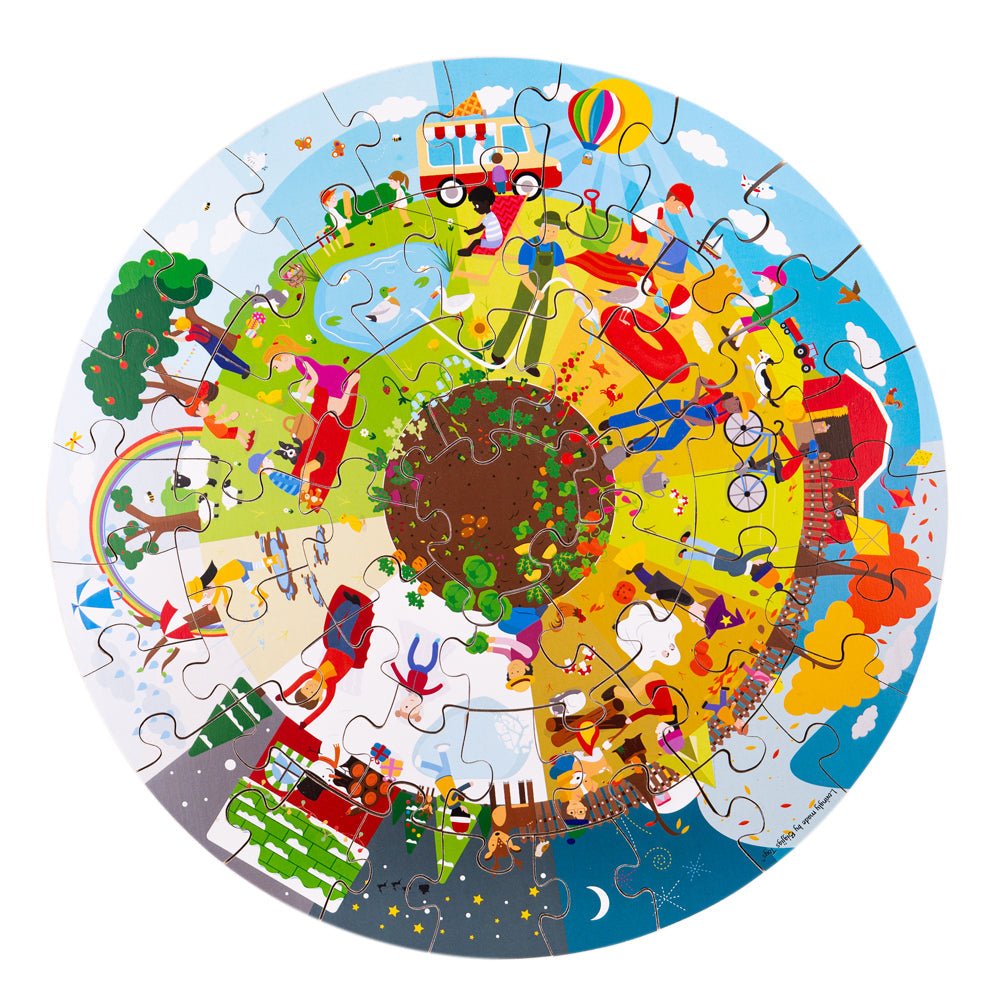Seasonal Circular Floor Puzzle - Toby Tiger