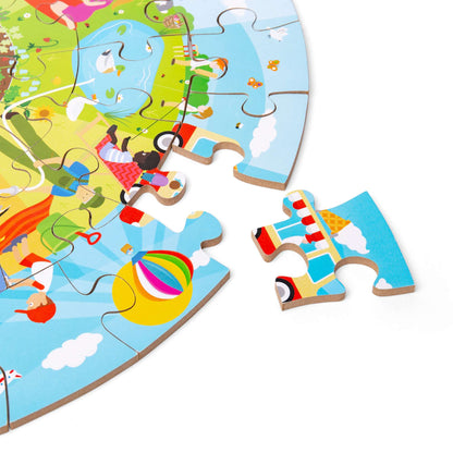 Seasonal Circular Floor Puzzle - Toby Tiger UK