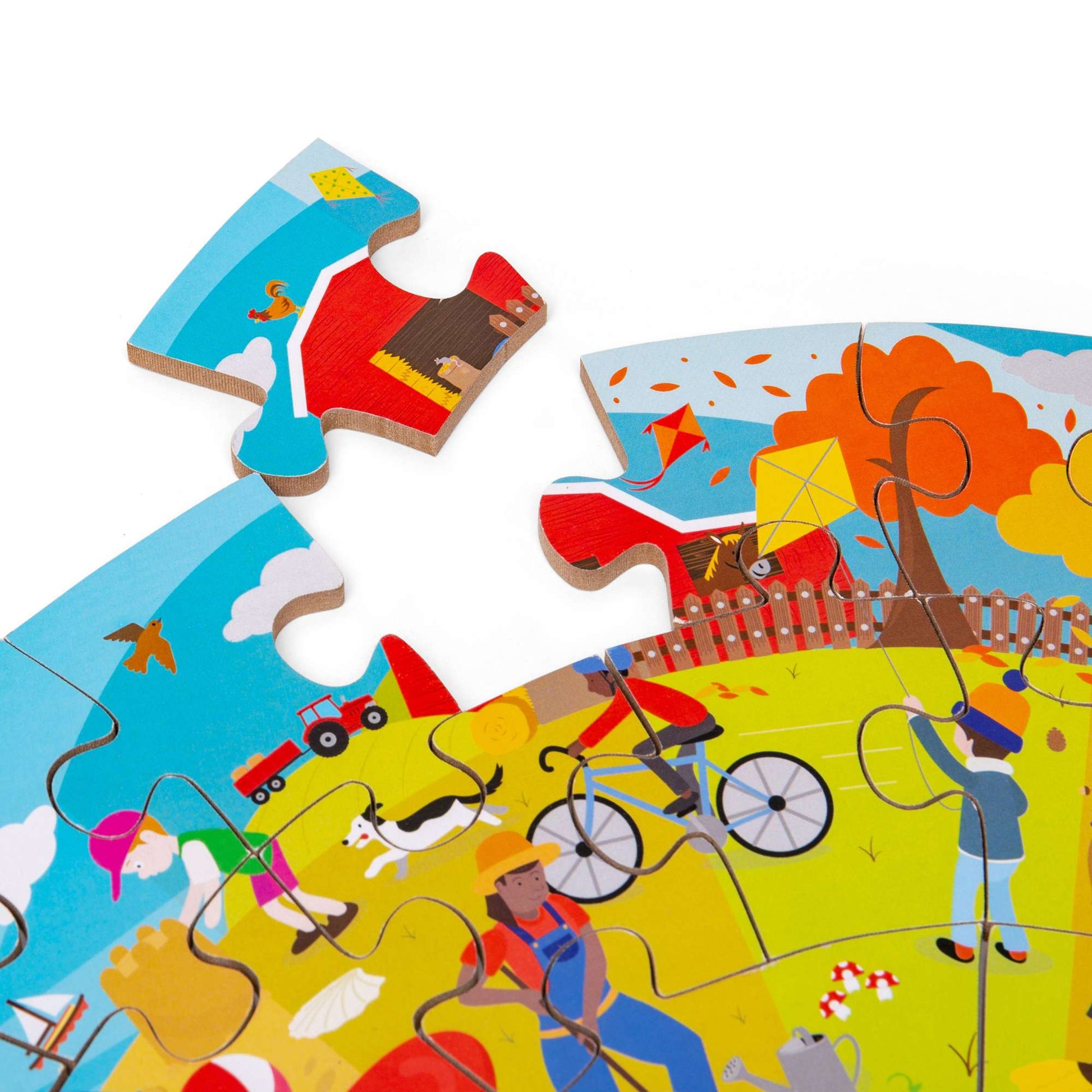 Seasonal Circular Floor Puzzle - Toby Tiger UK