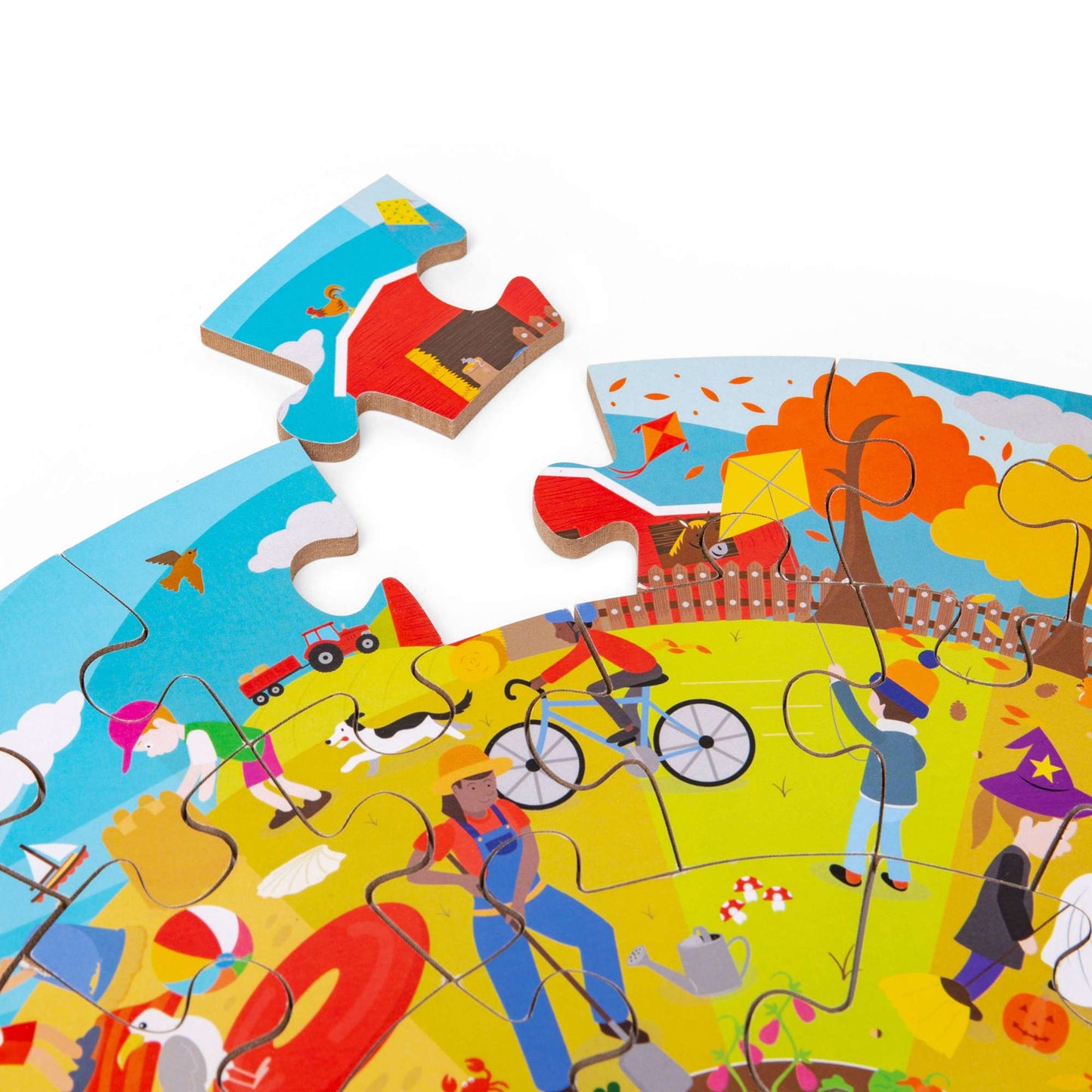 Seasonal Circular Floor Puzzle - Toby Tiger UK