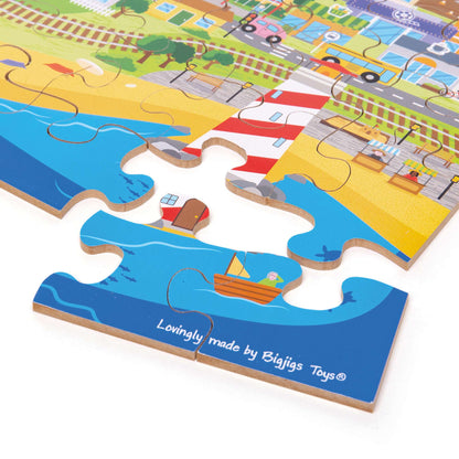 Transport Town Floor Puzzle - Toby Tiger UK