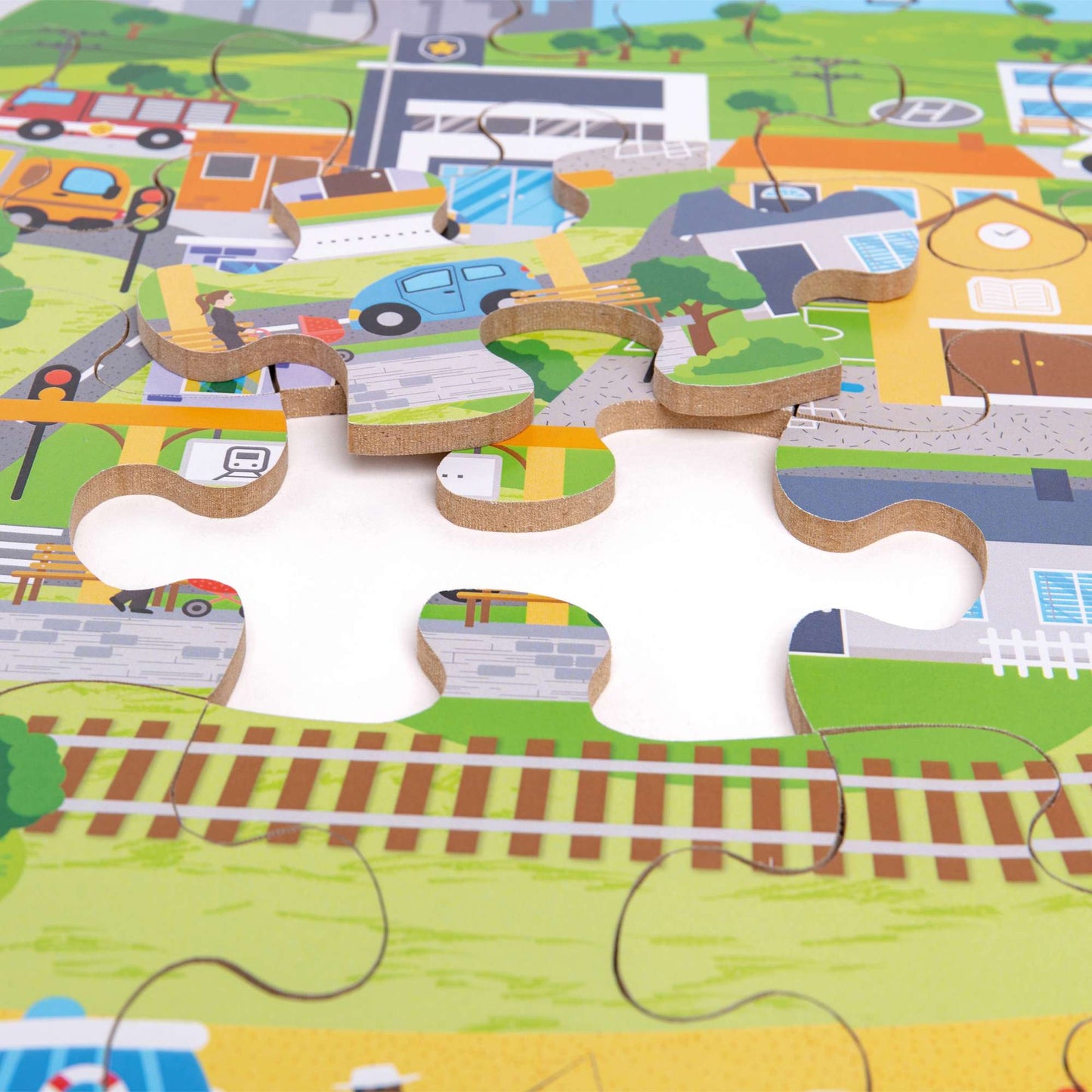 Transport Town Floor Puzzle - Toby Tiger UK