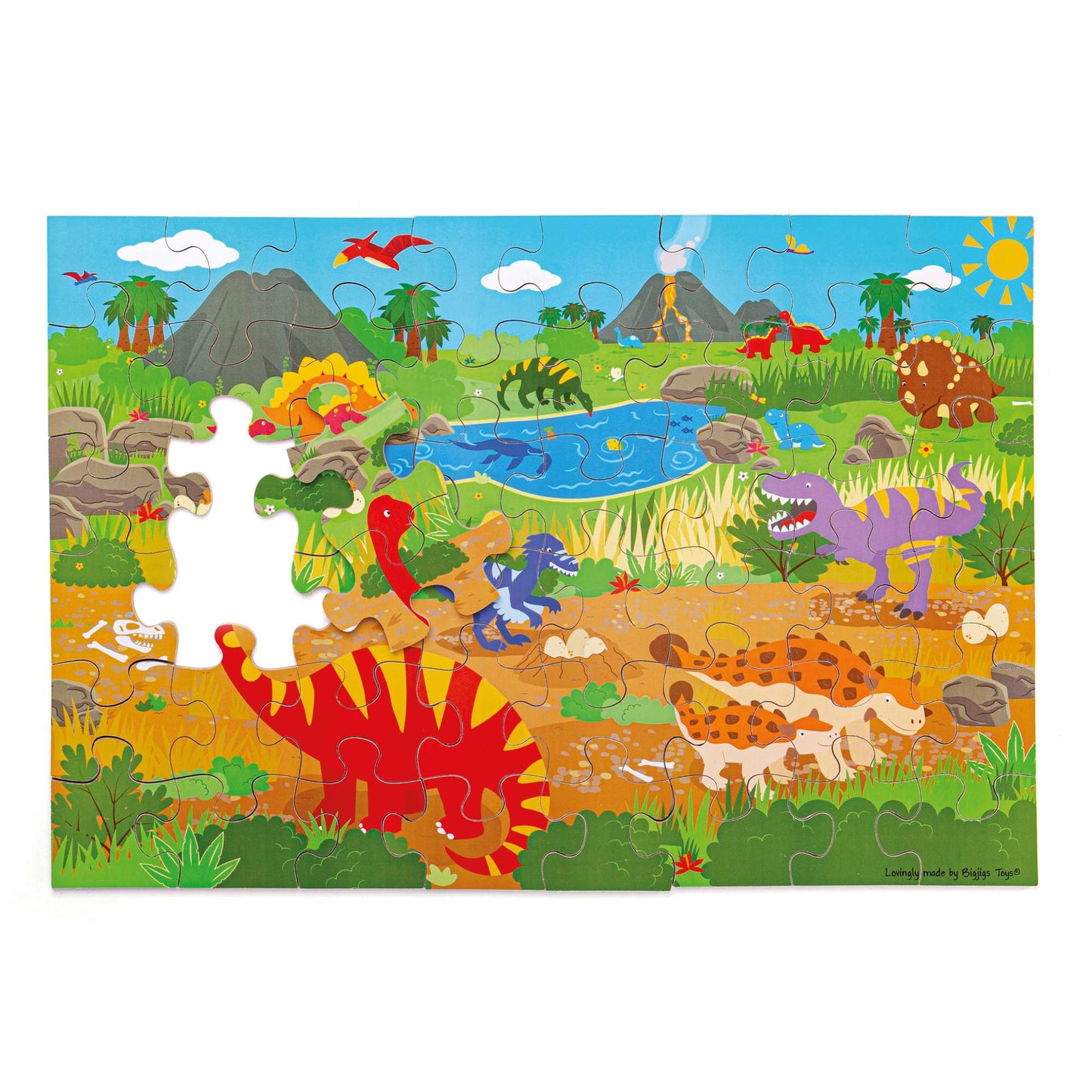 Dämmerung der Dinosaurier Bodenpuzzle (48 Teile)