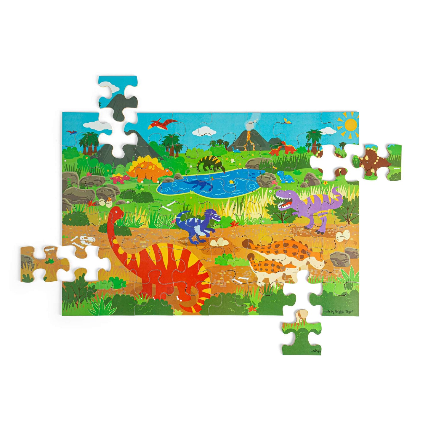 Dämmerung der Dinosaurier Bodenpuzzle (48 Teile)