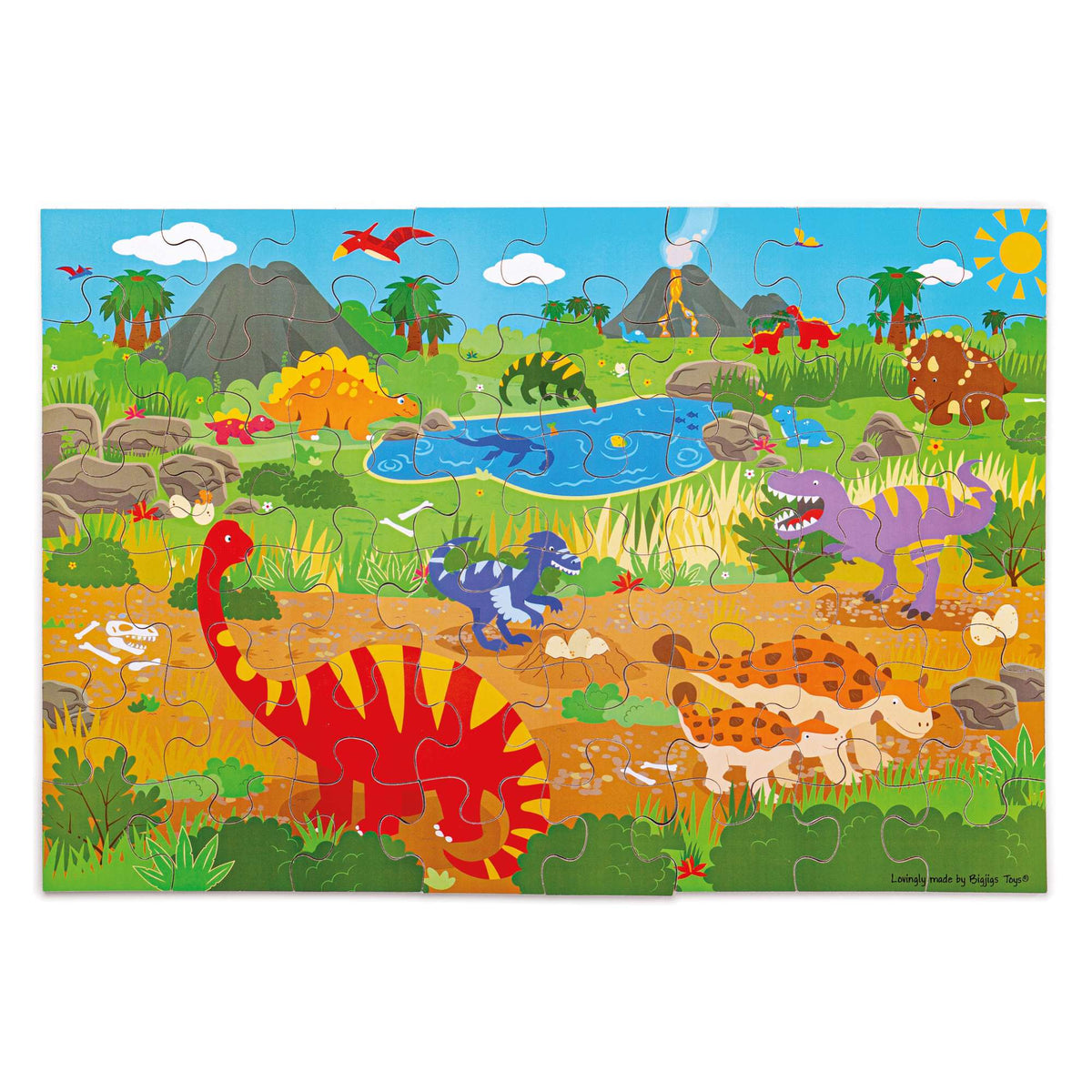 Dawn of the Dinosaur Floor Puzzle (48 piece) - Toby Tiger UK