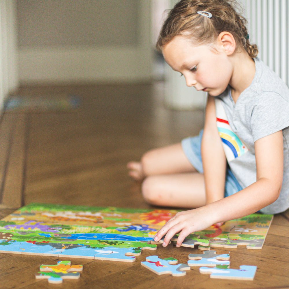 Dawn of the Dinosaur Floor Puzzle (48 Piece) - Toby Tiger