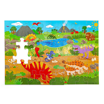 Dawn of the Dinosaur Floor Puzzle (48 Piece) - Toby Tiger