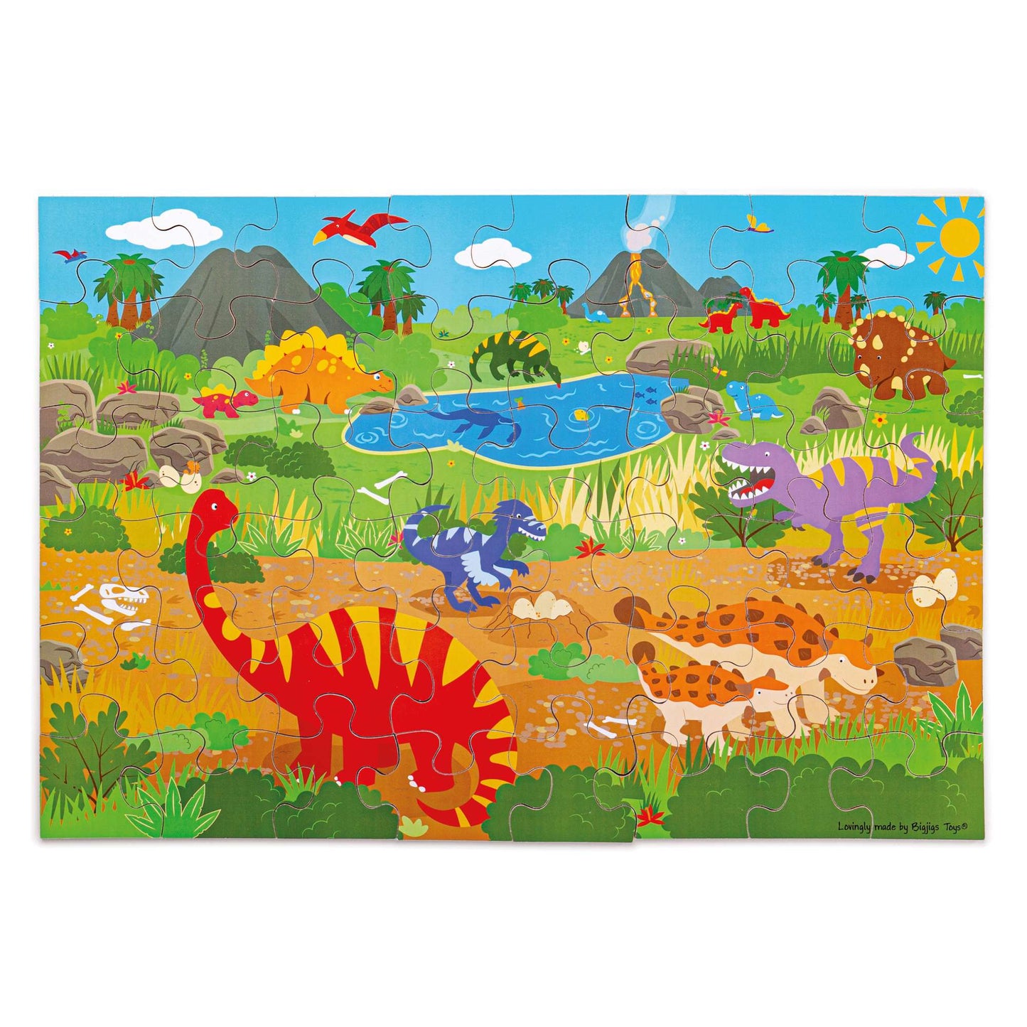 Dämmerung der Dinosaurier Bodenpuzzle (48 Teile)