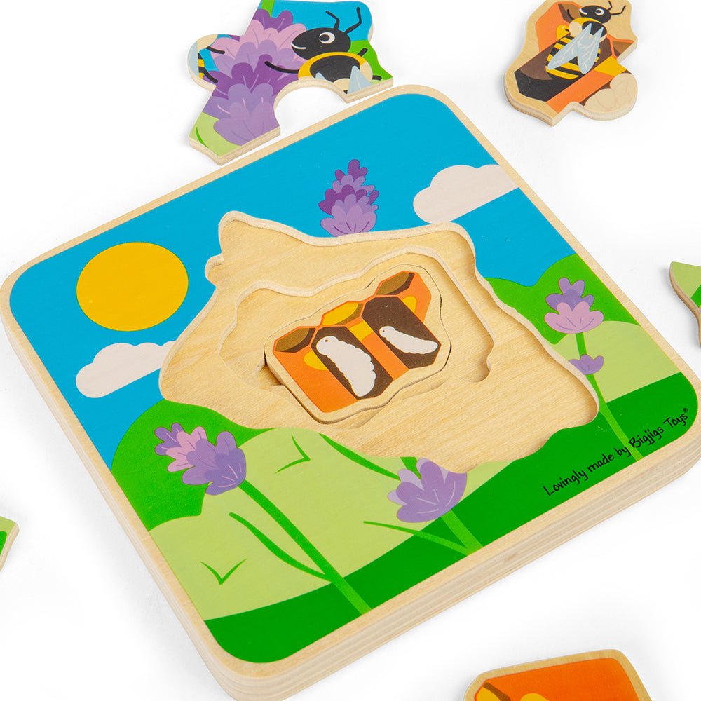 Lifecycle Layer Puzzle - Honeybee - Toby Tiger