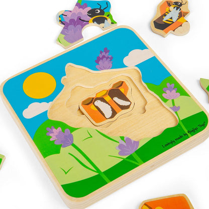Lifecycle Layer Puzzle - Honeybee - Toby Tiger