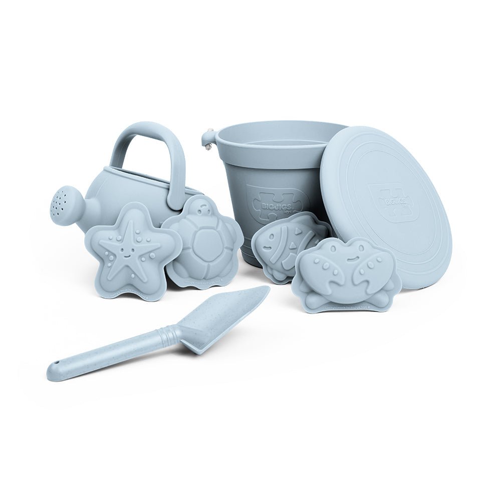 Dove Grey Silicone Beach Toys Bundle (5 pieces) - Toby Tiger